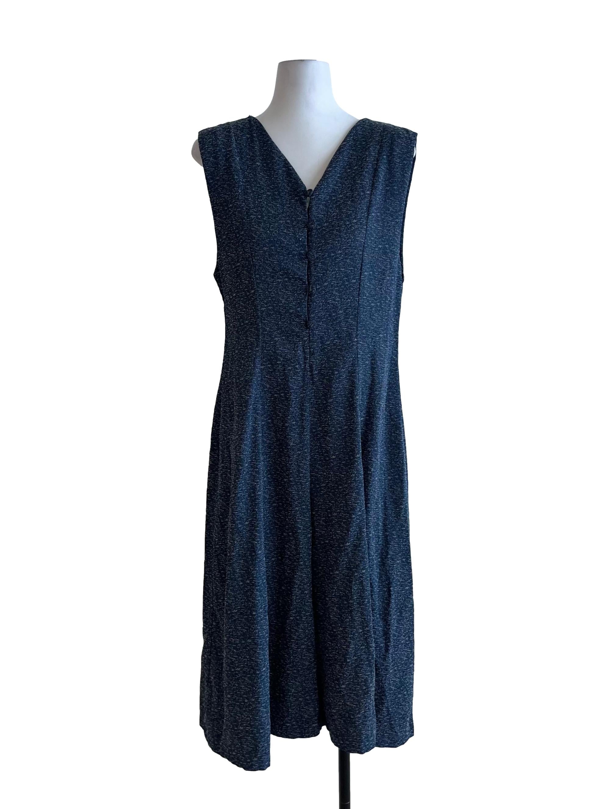 Navy Blue V-Neckline Jumpsuit