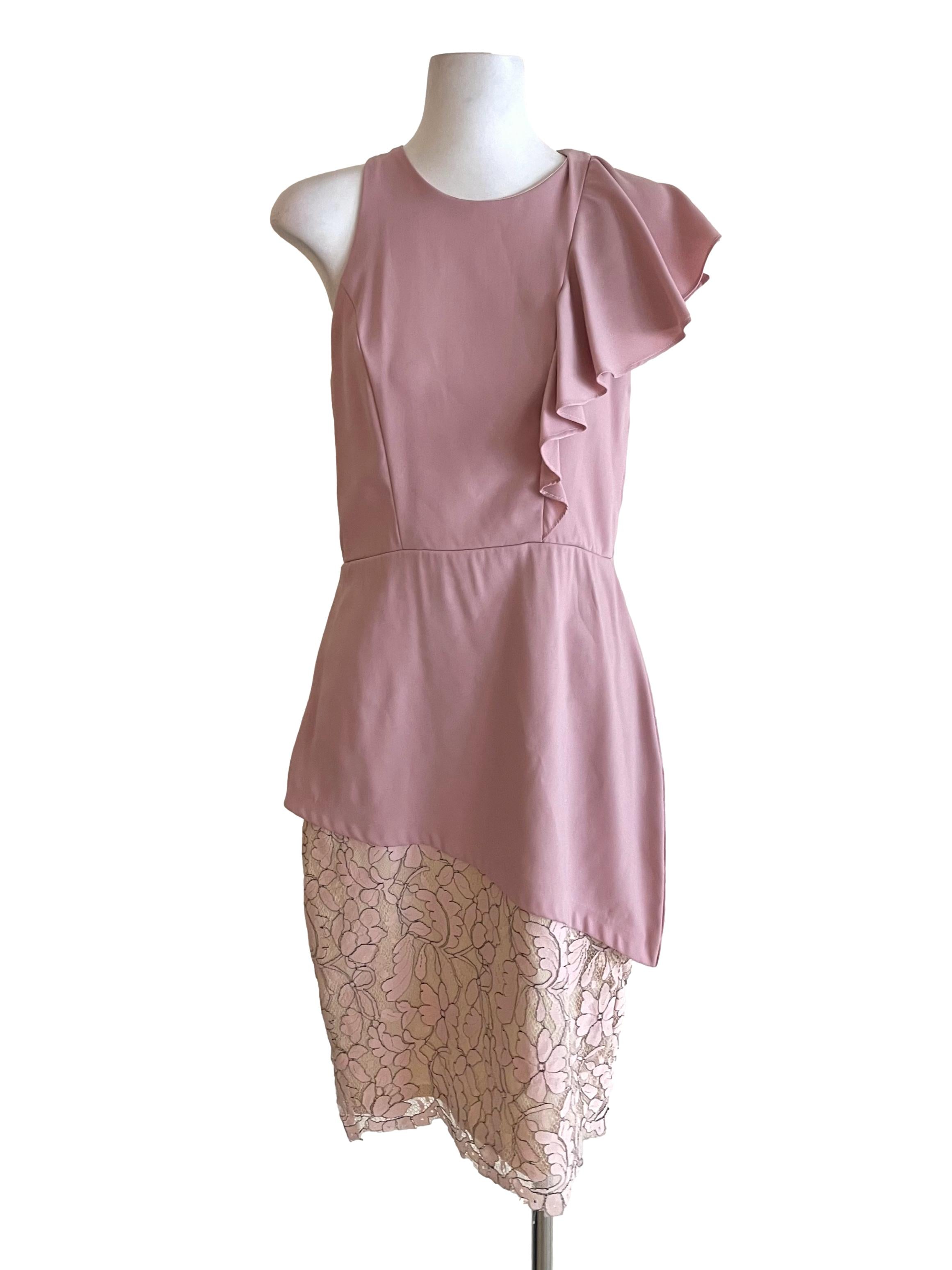 Flamingo Lace Hem Dress