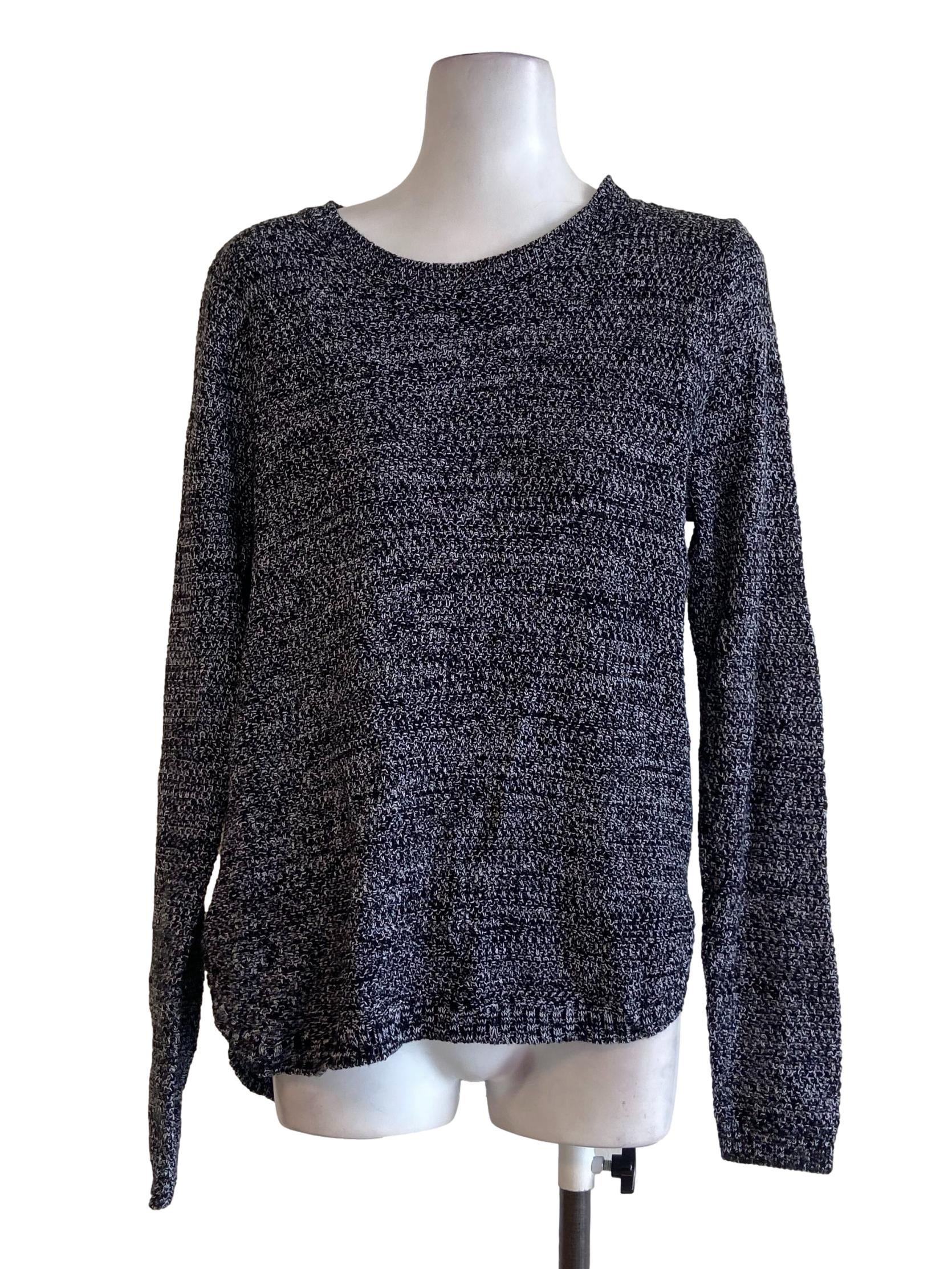 Black & White Tweed Tunic Blouse