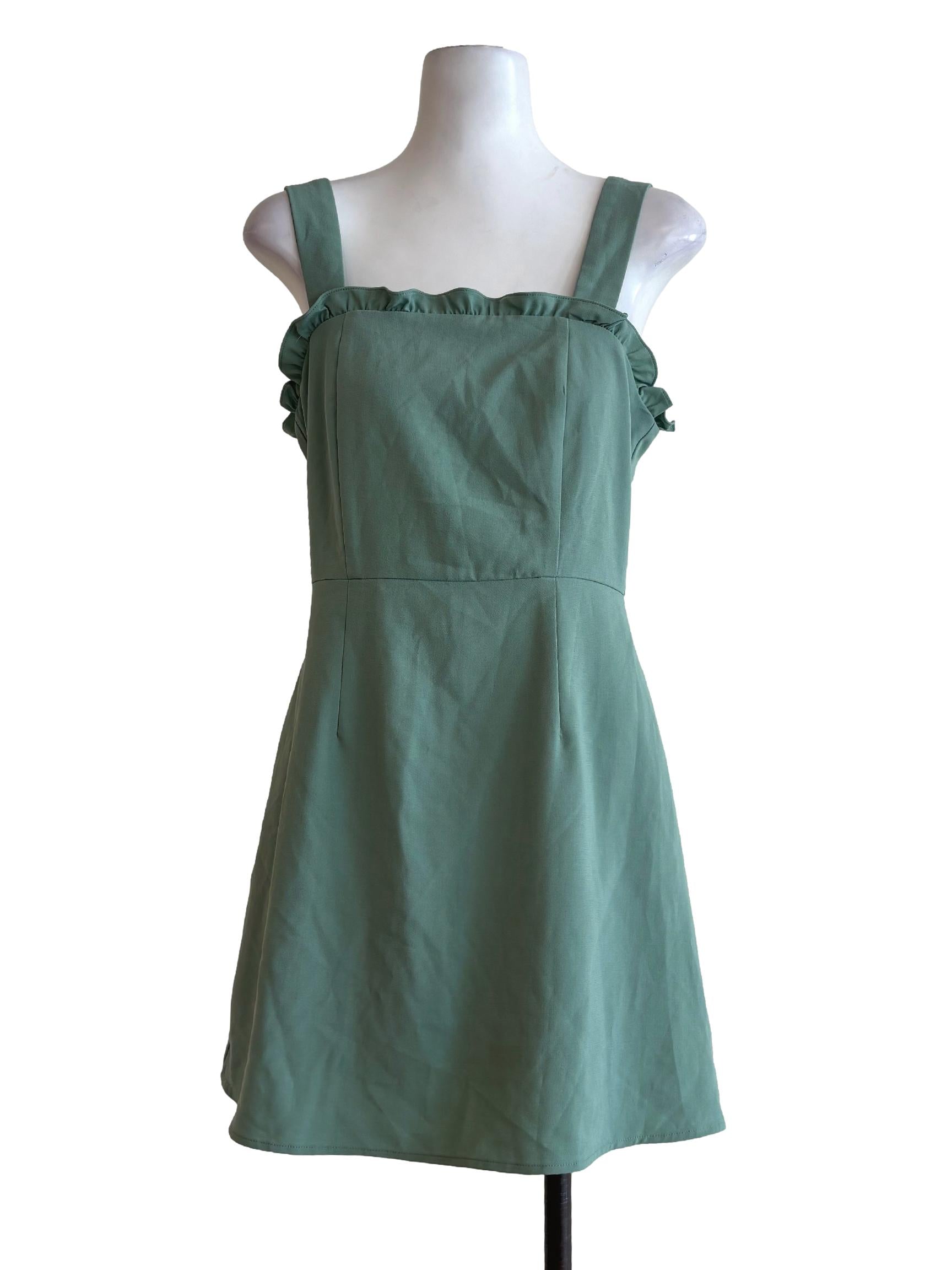 Gossamer Green Sleeveless Dress