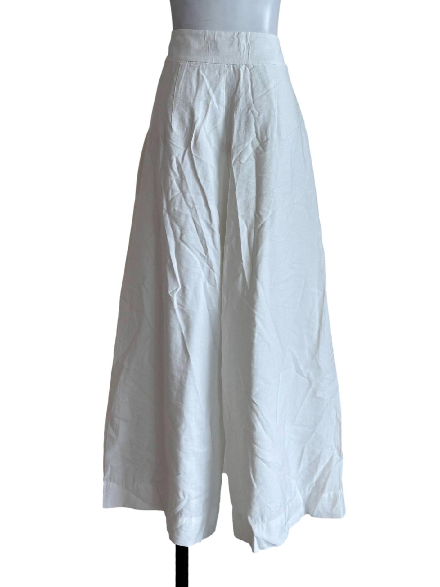 Frost White Wide Leg Pants