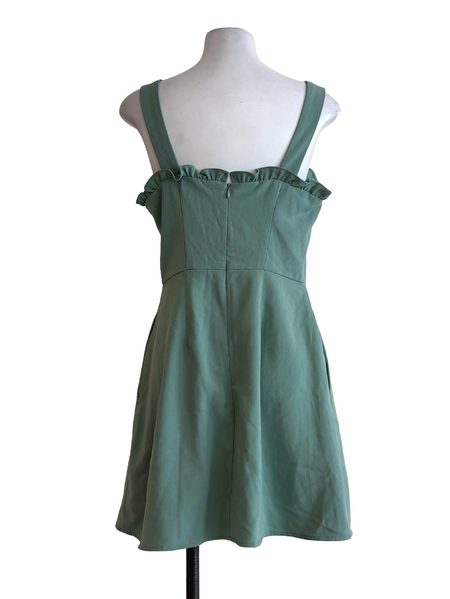 Gossamer Green Sleeveless Dress