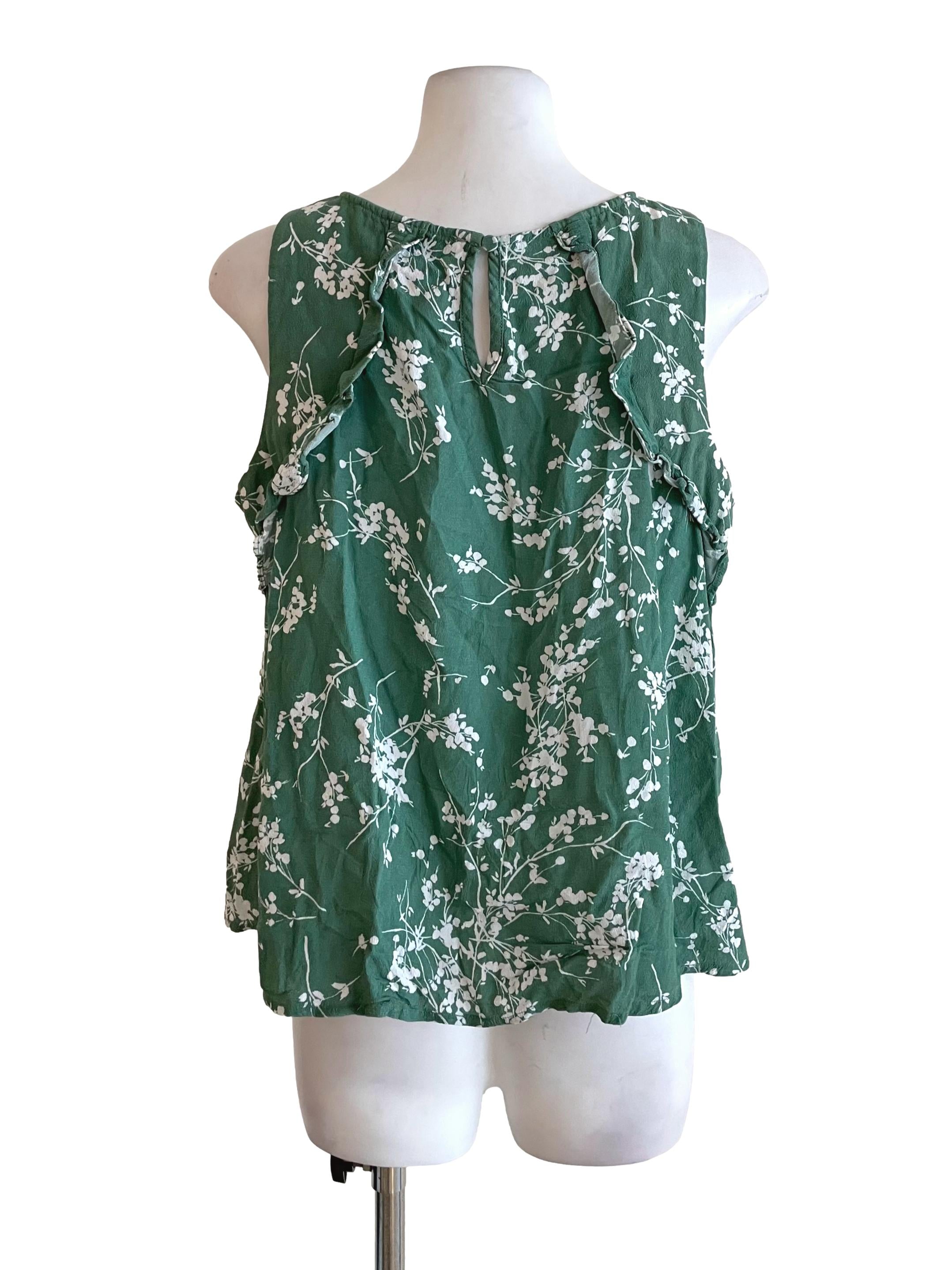 Warm Fern Floral A-Line Top