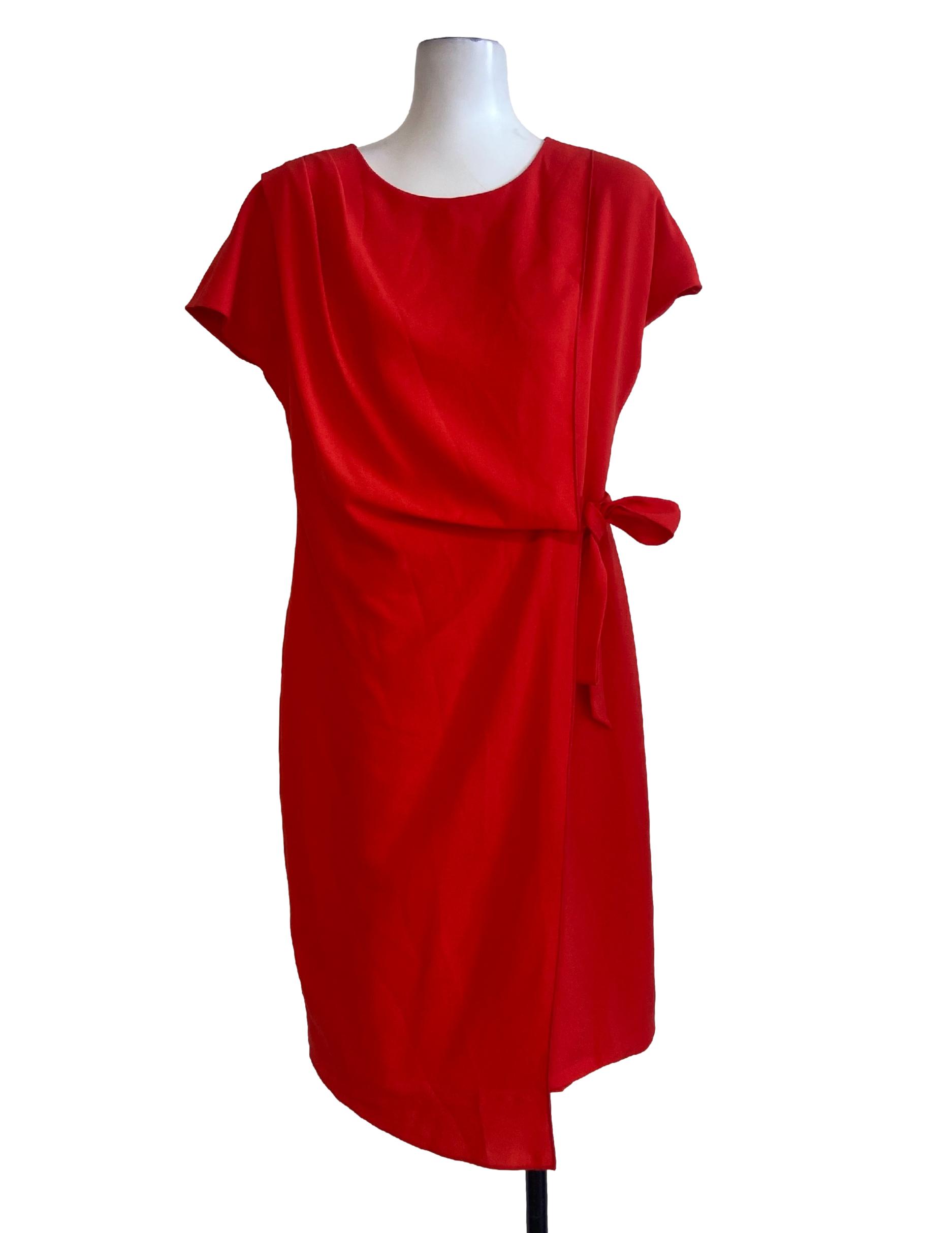 Strawberry Pink Wrap Shift Dress