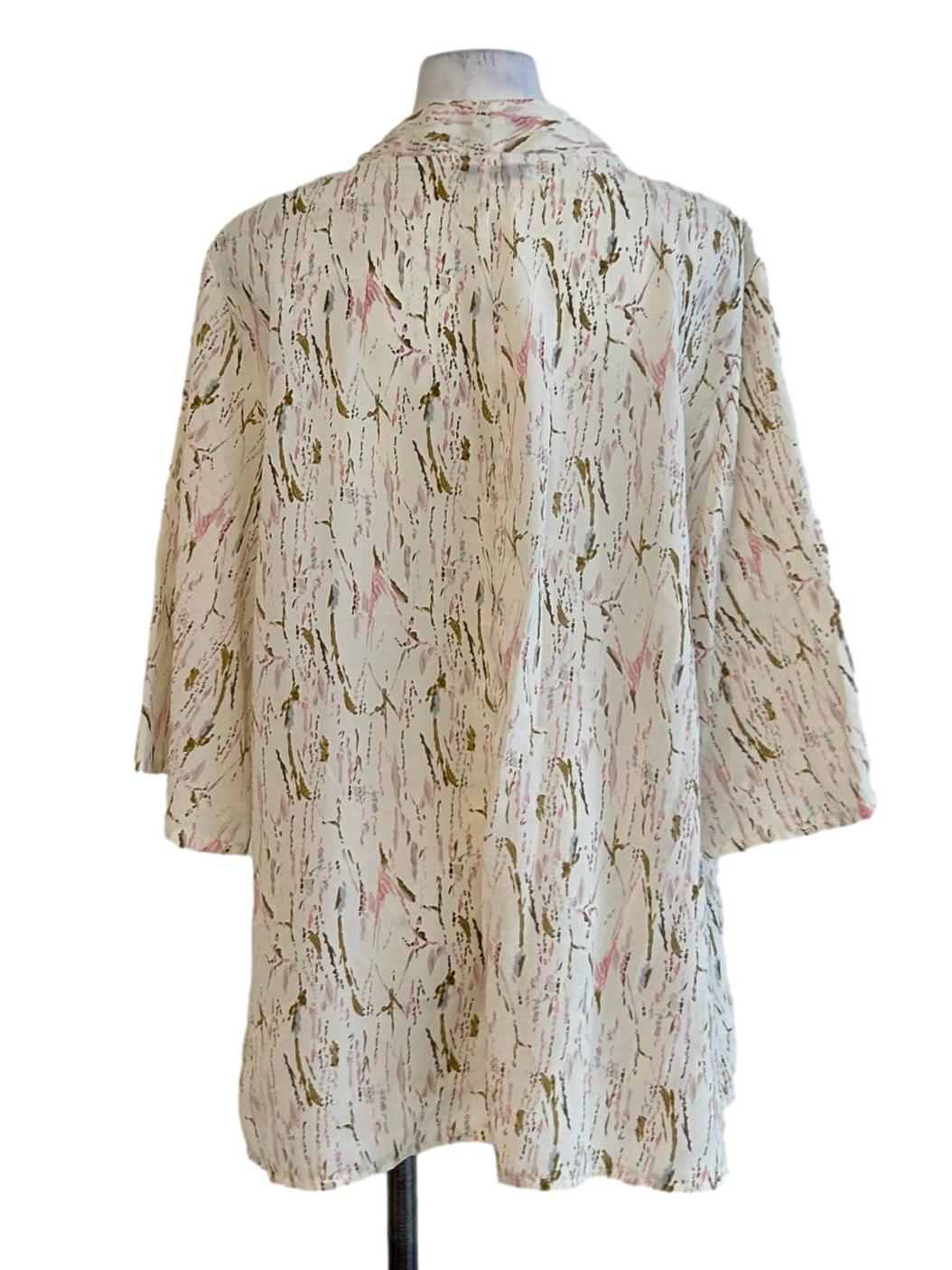 Cream Chiffon Cardigan