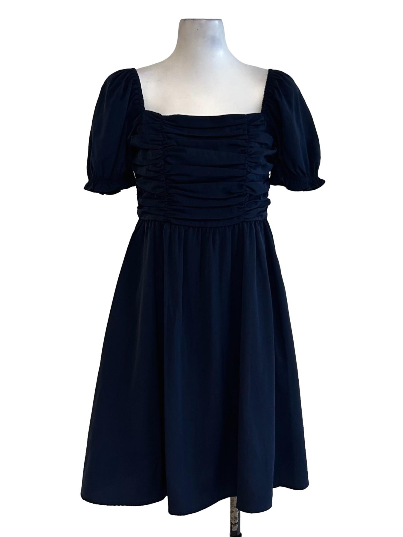 Dark Blue Bouffant Mini Dress