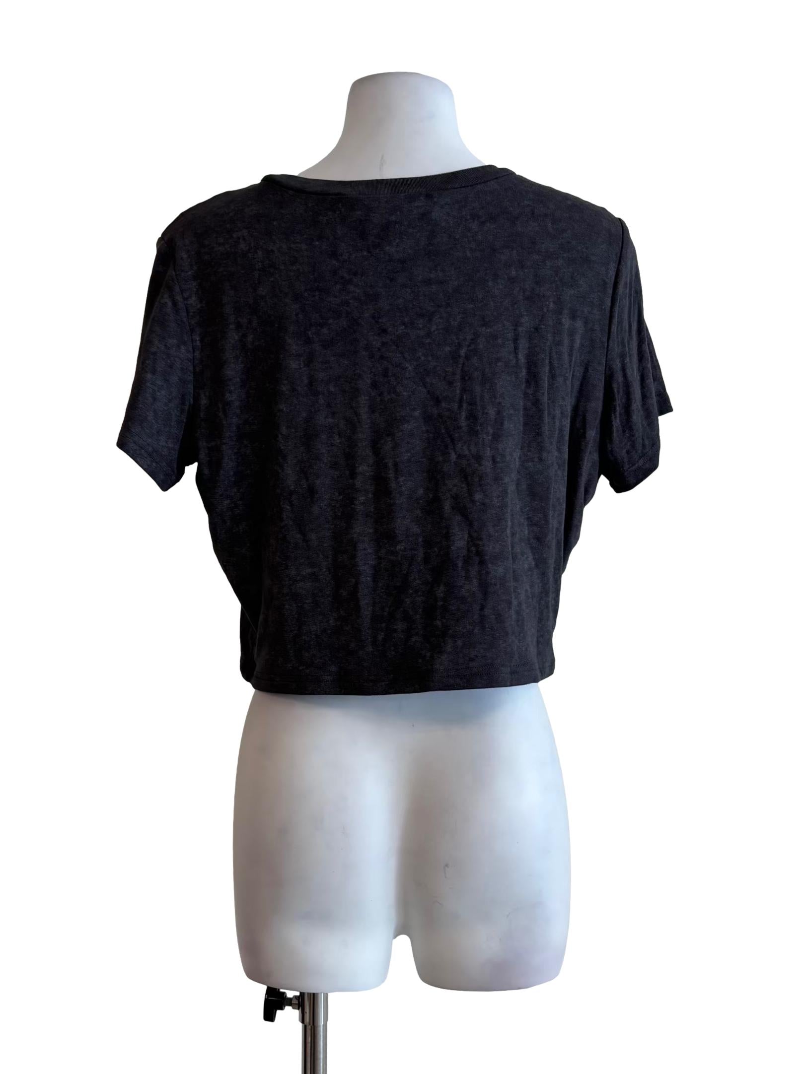 Ebony Black Round Neck T-Shirt