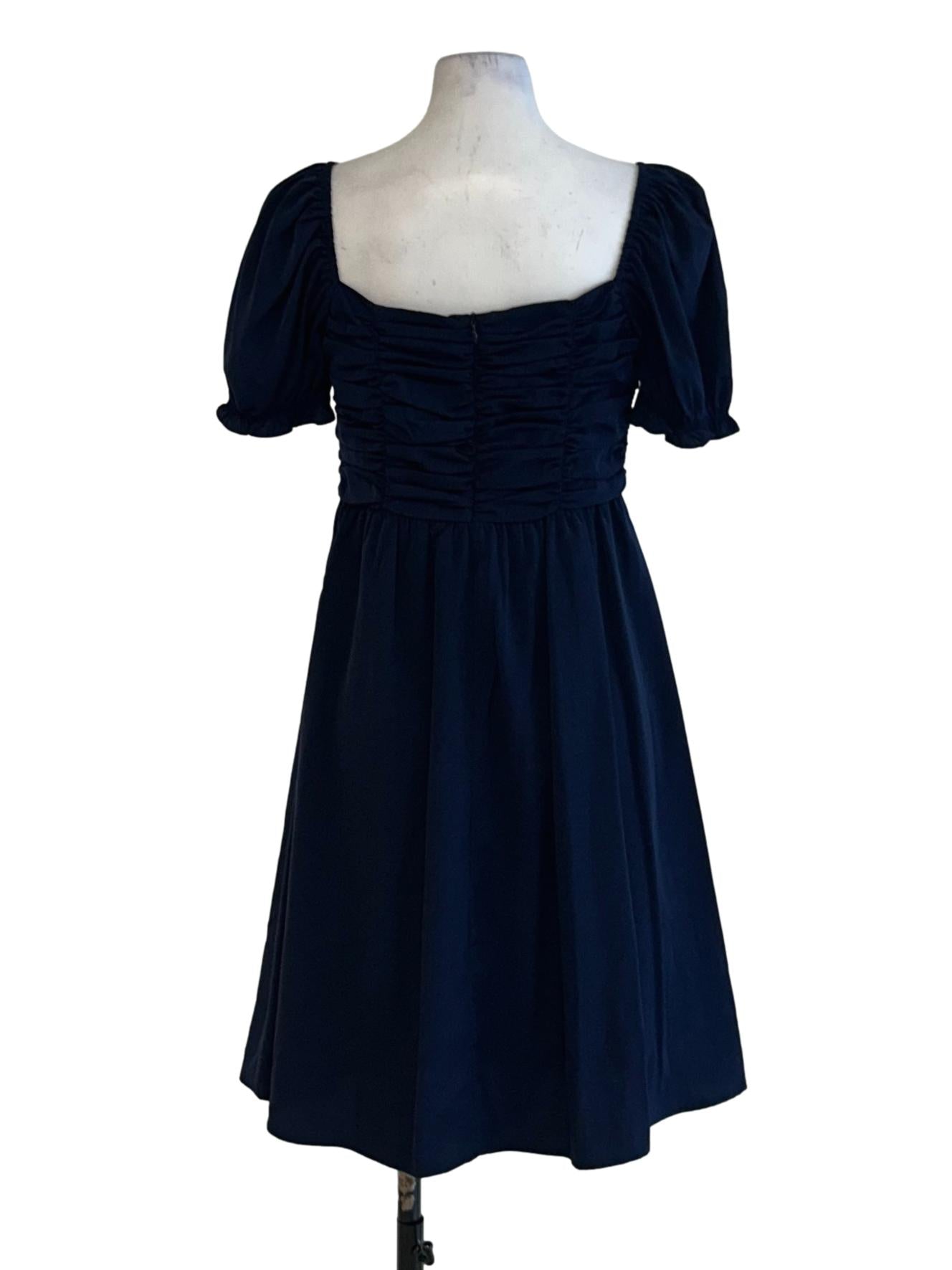 Dark Blue Bouffant Mini Dress