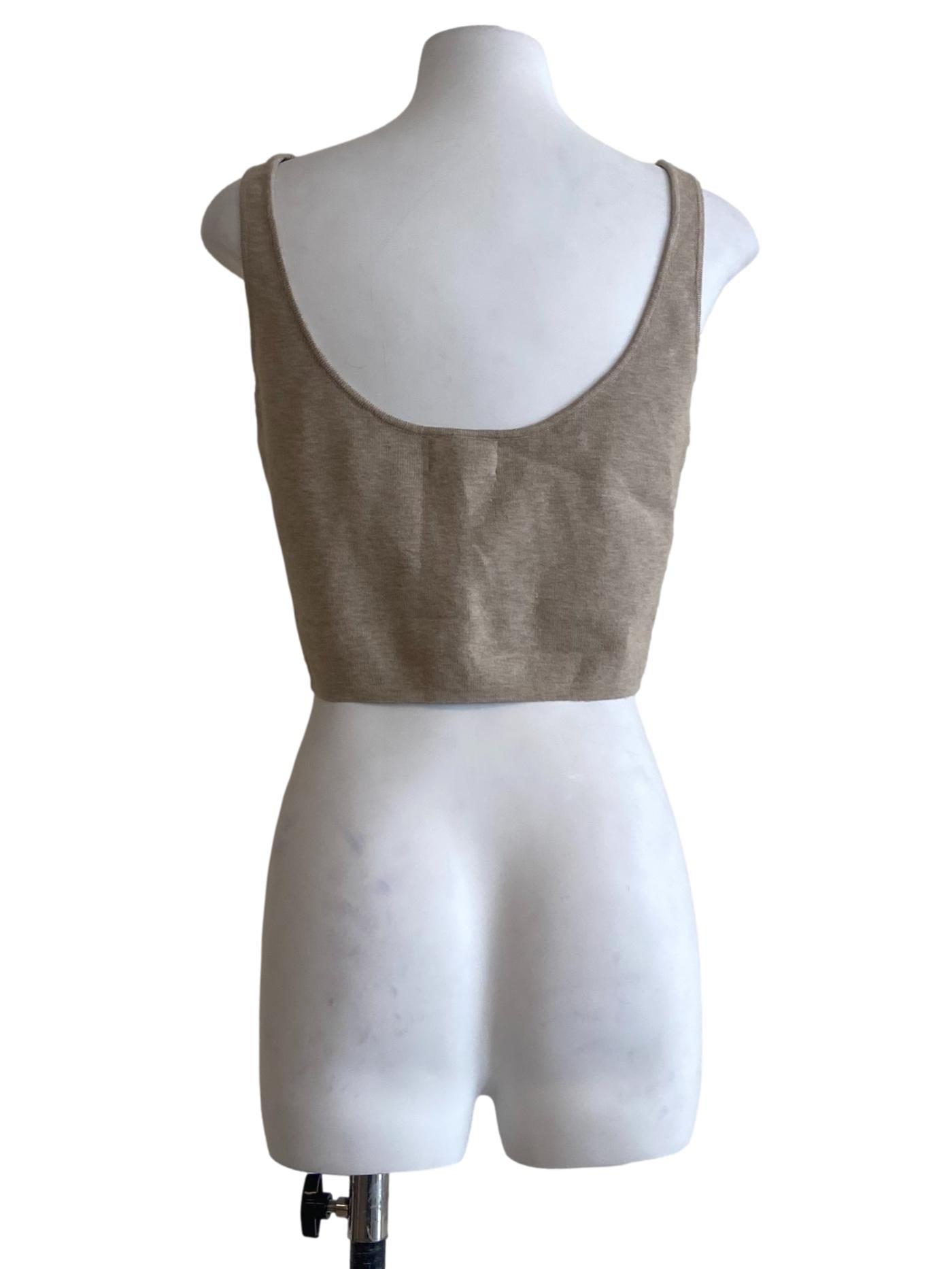 Beige Knit Crop Top OSN
