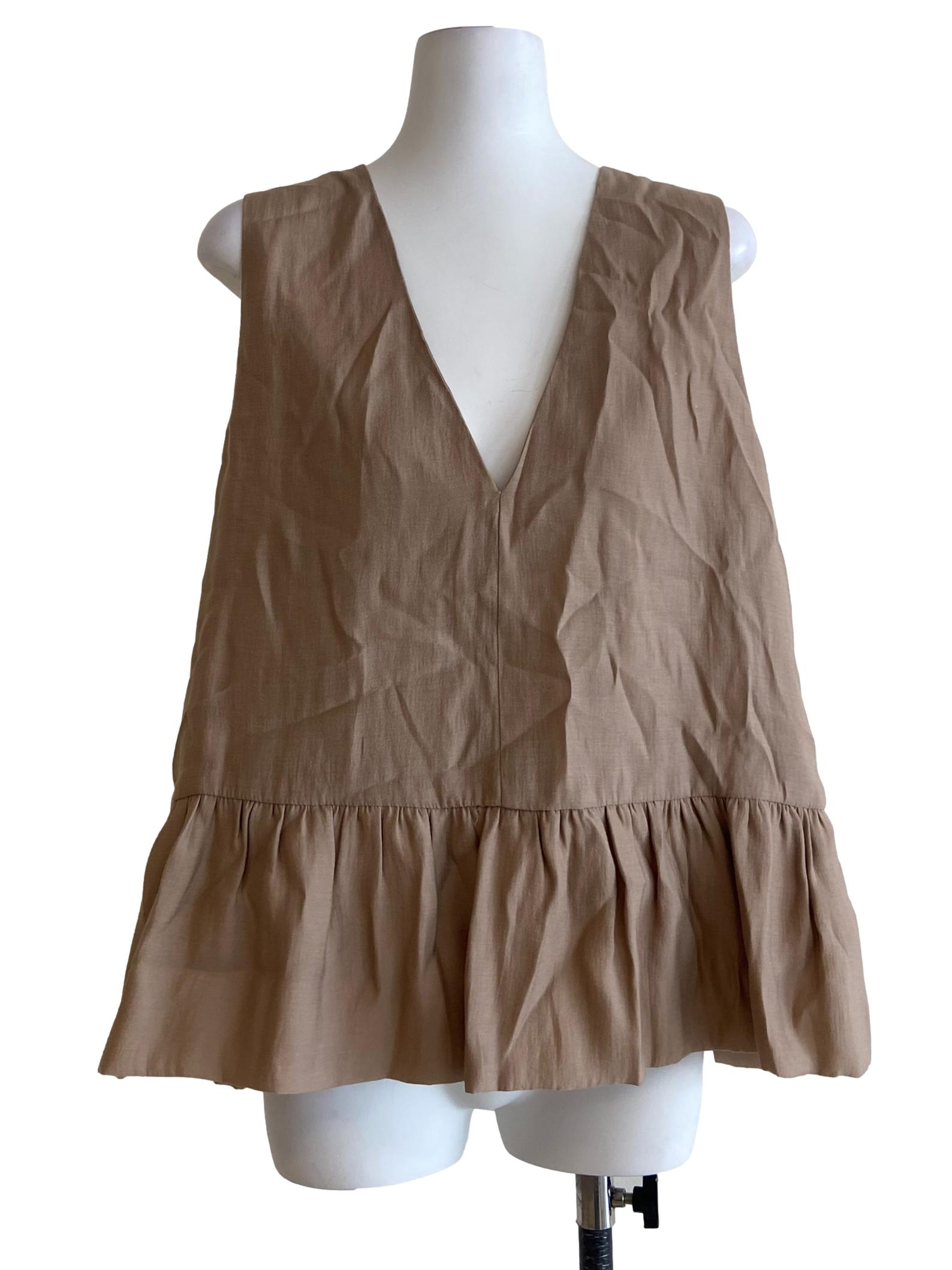 Textured Two-Way Peplum Top OSN