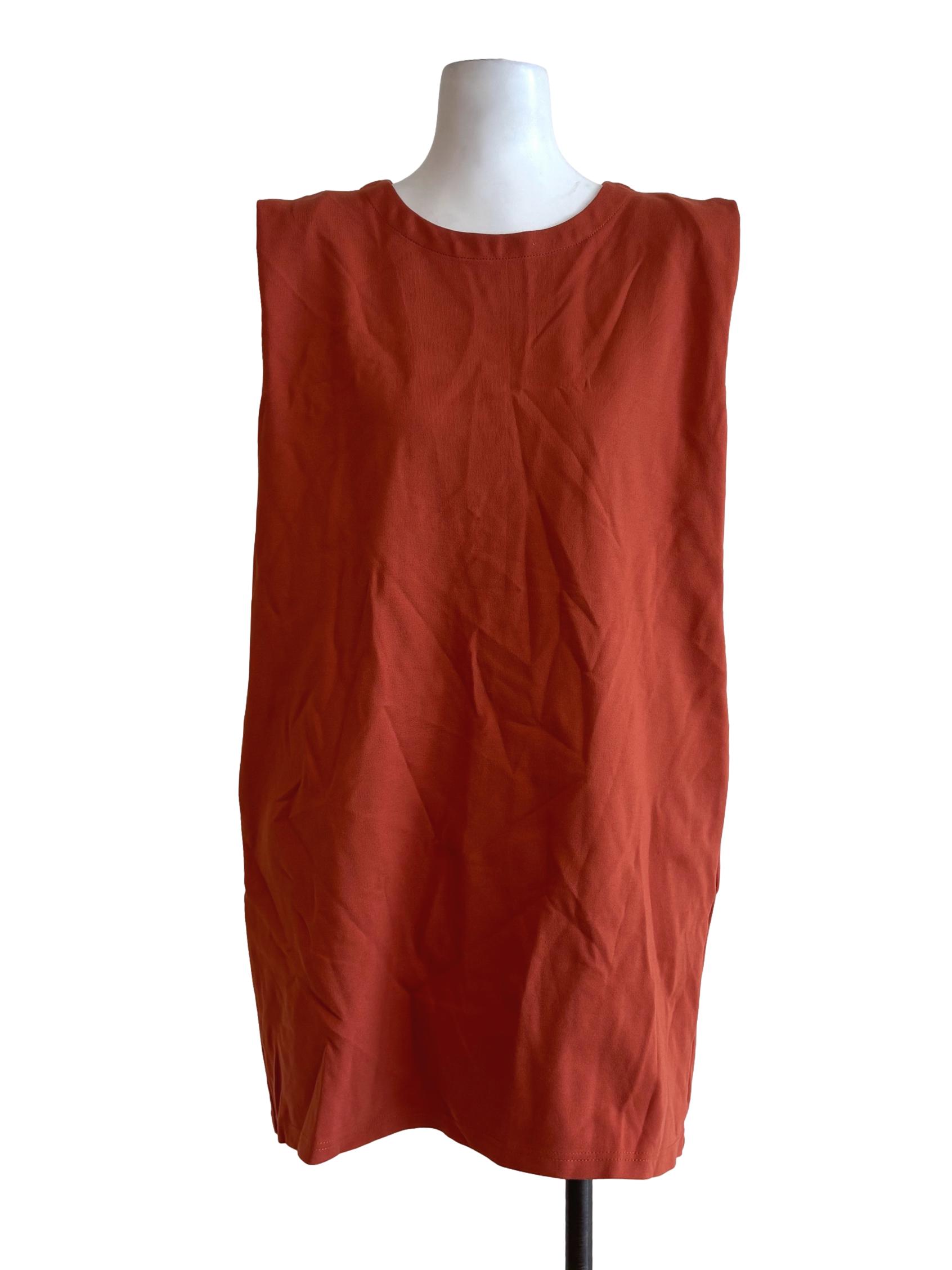 Flame Orange Sleeveless Dress