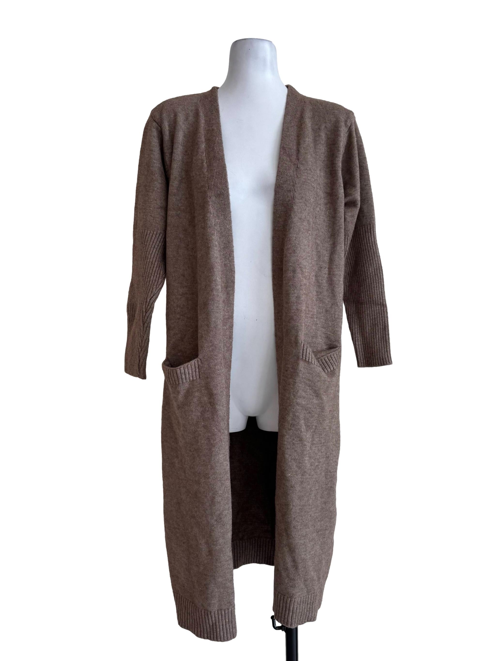 Mud Brown Long Sleeve Cardigan