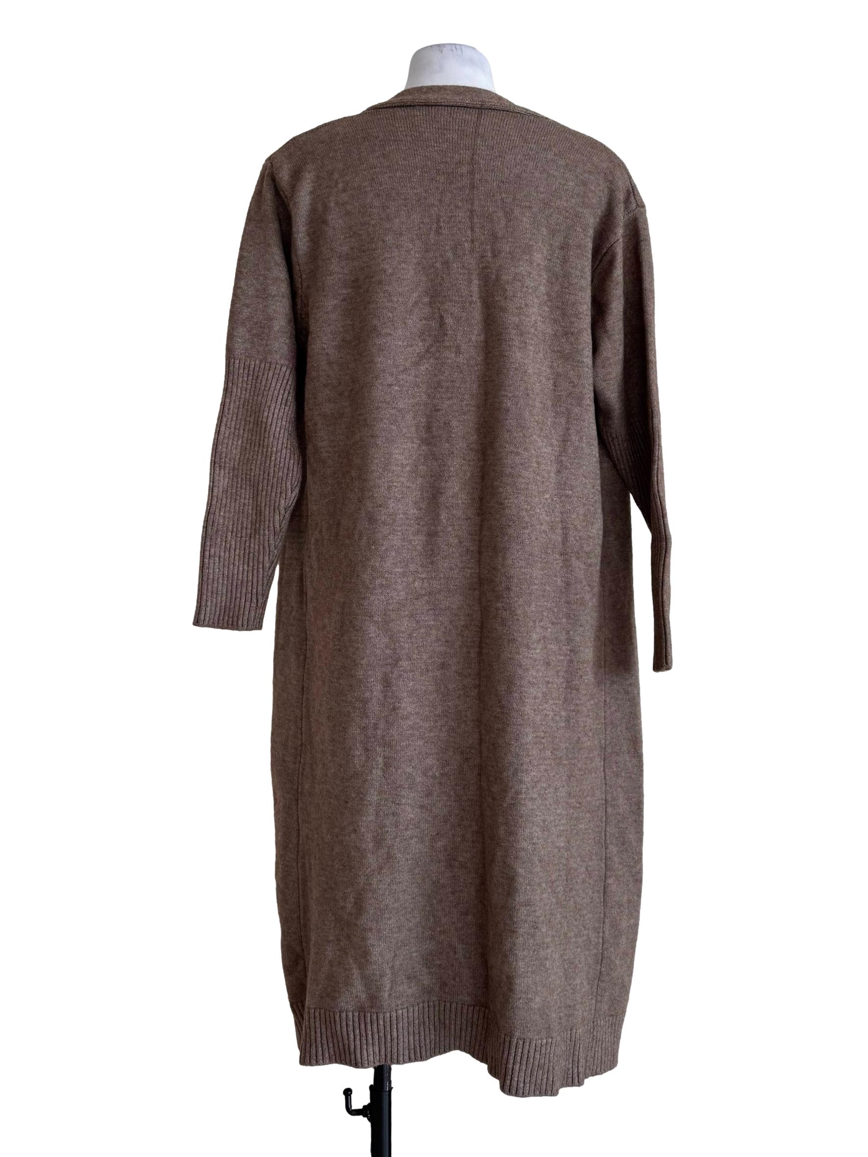 Mud Brown Long Sleeve Cardigan