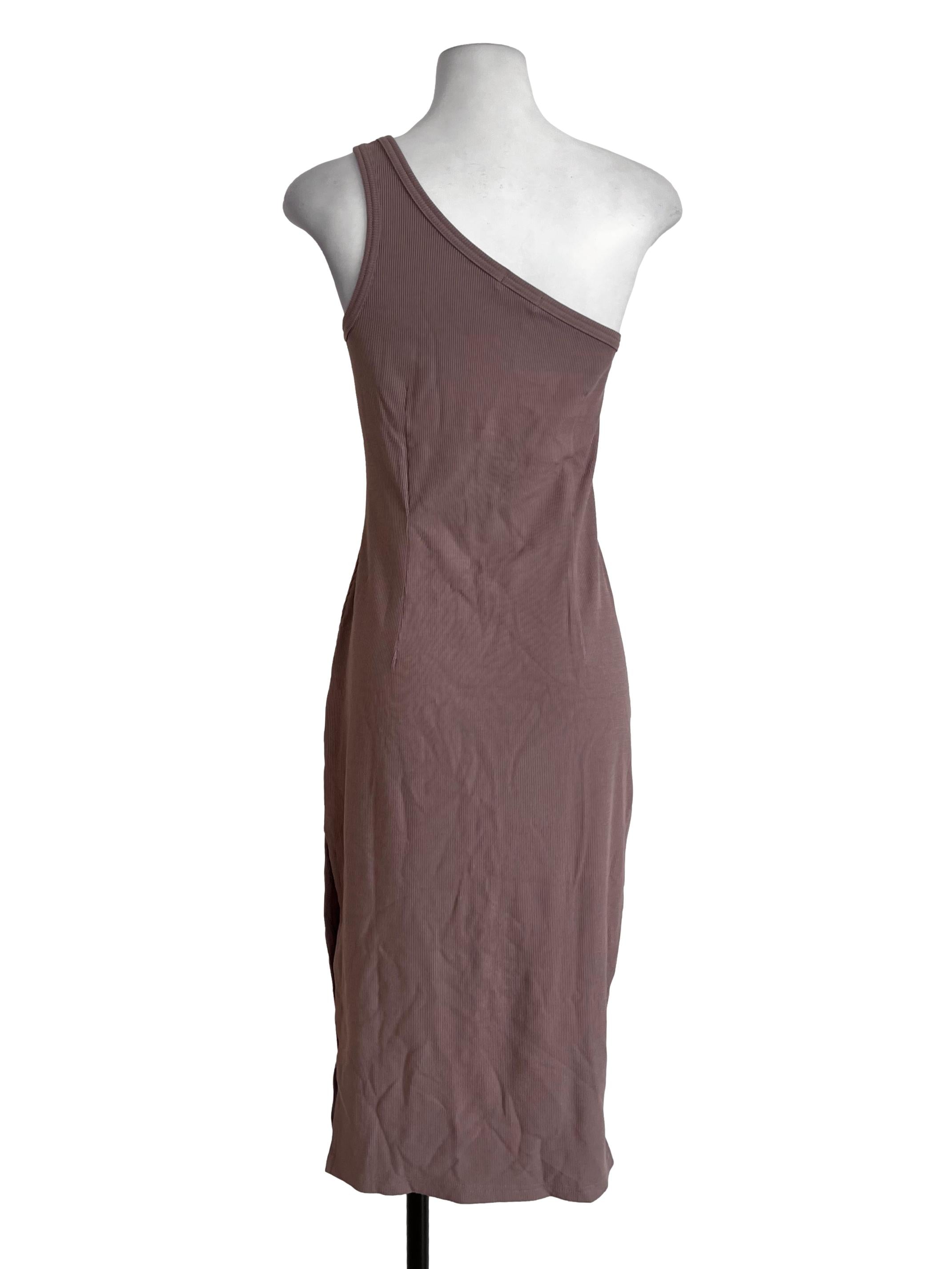 Peanut Brown One Shoulder Dress