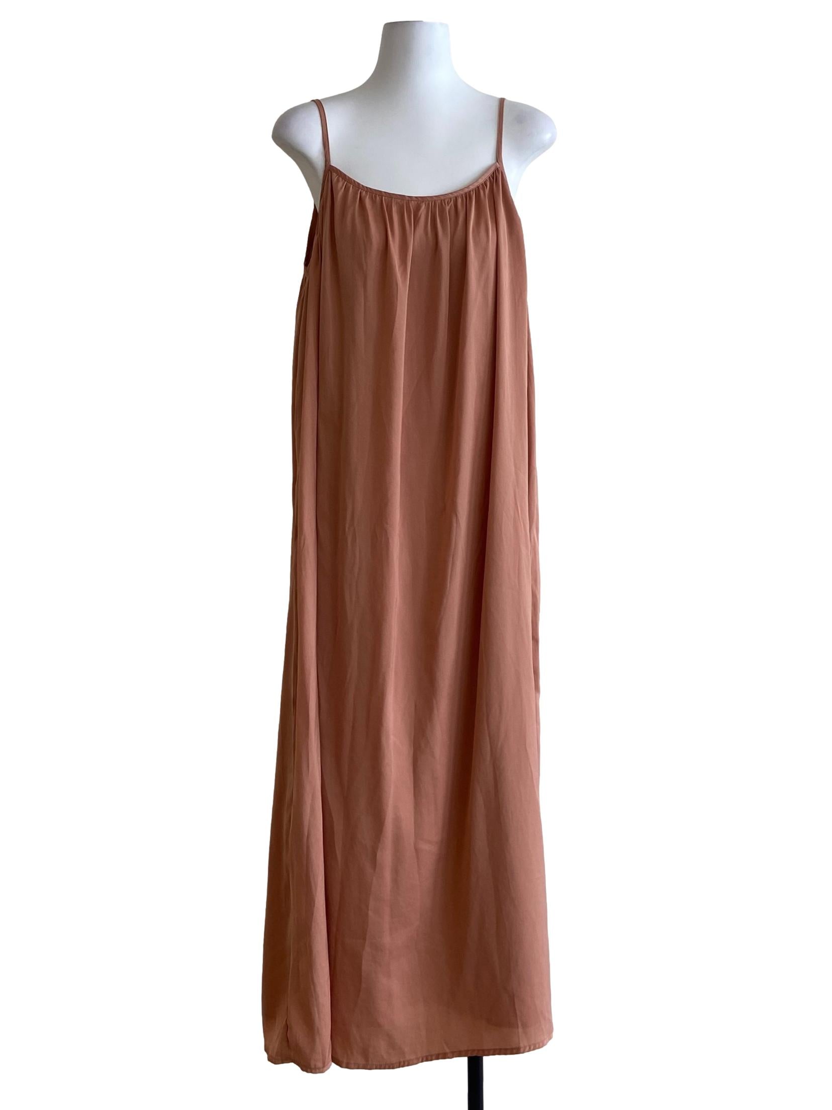 Peach Pink Sleeveless Slip Dress