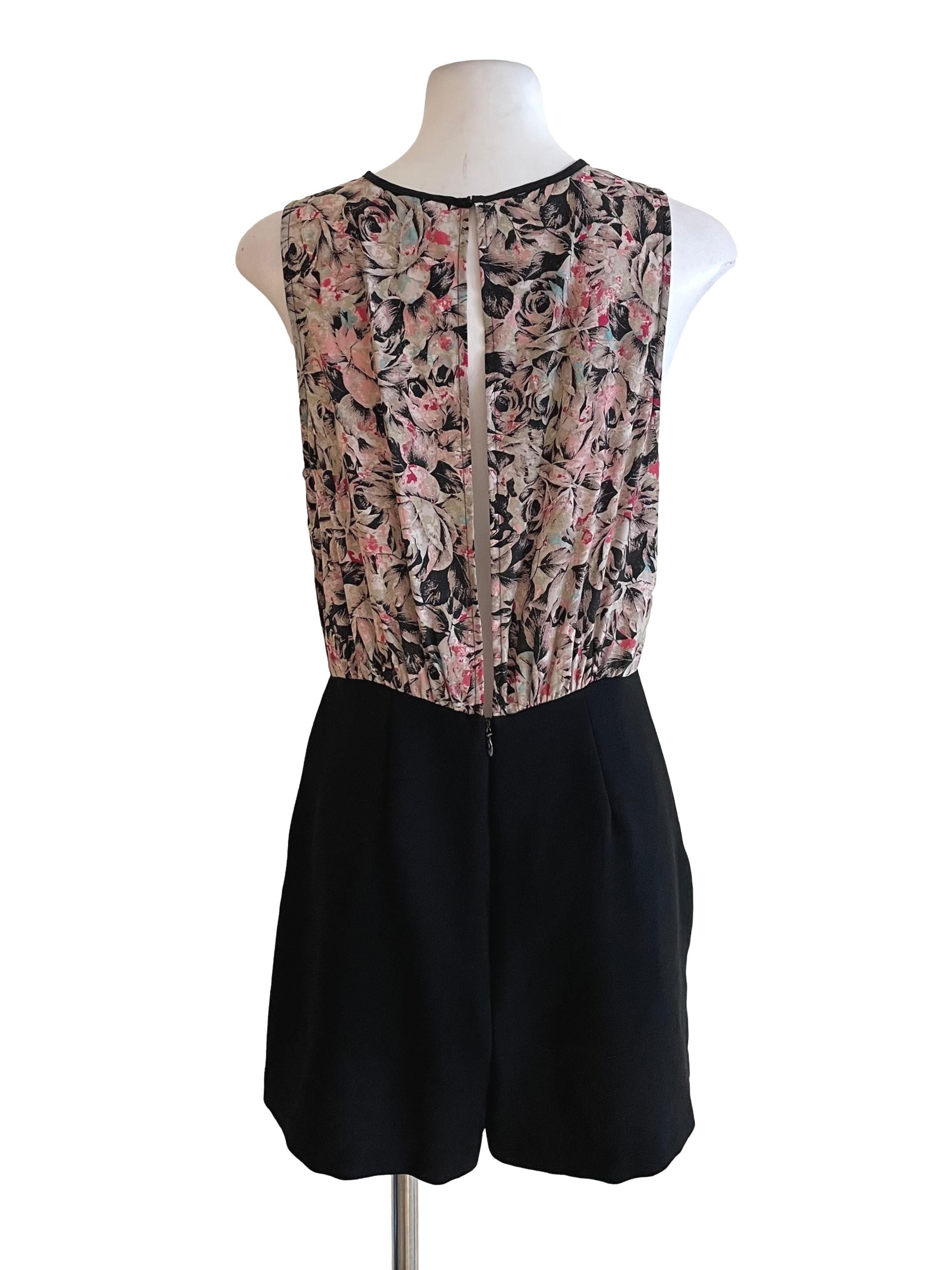 Black Rose Sleeveless Romper