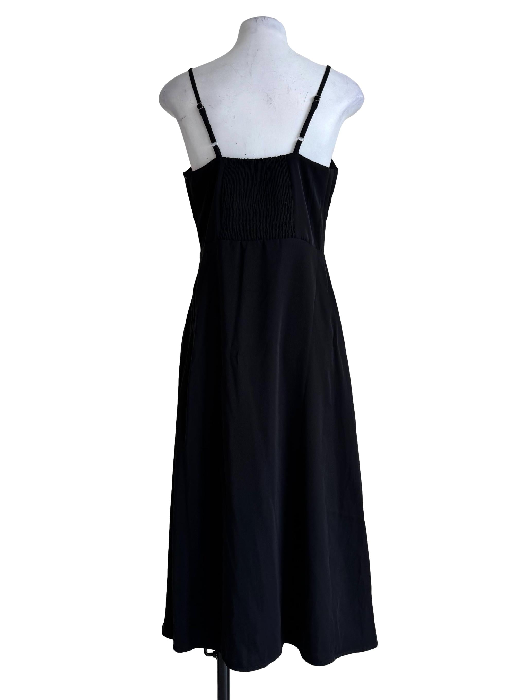 Night Black Sleeveless Slip Dress