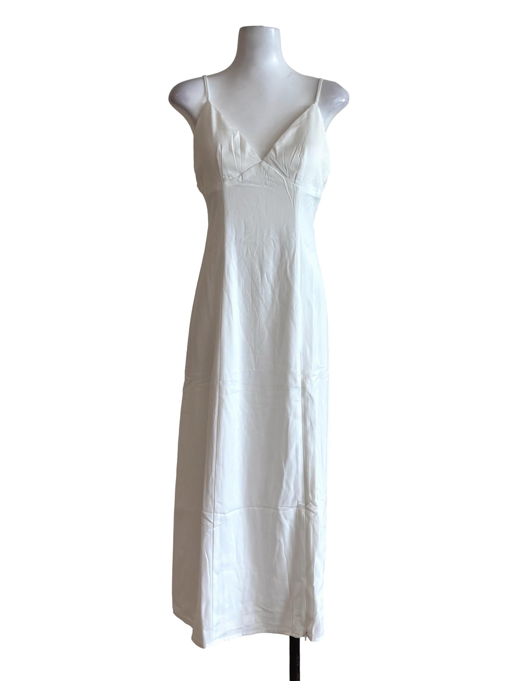 Powder White Slip Dress YHF