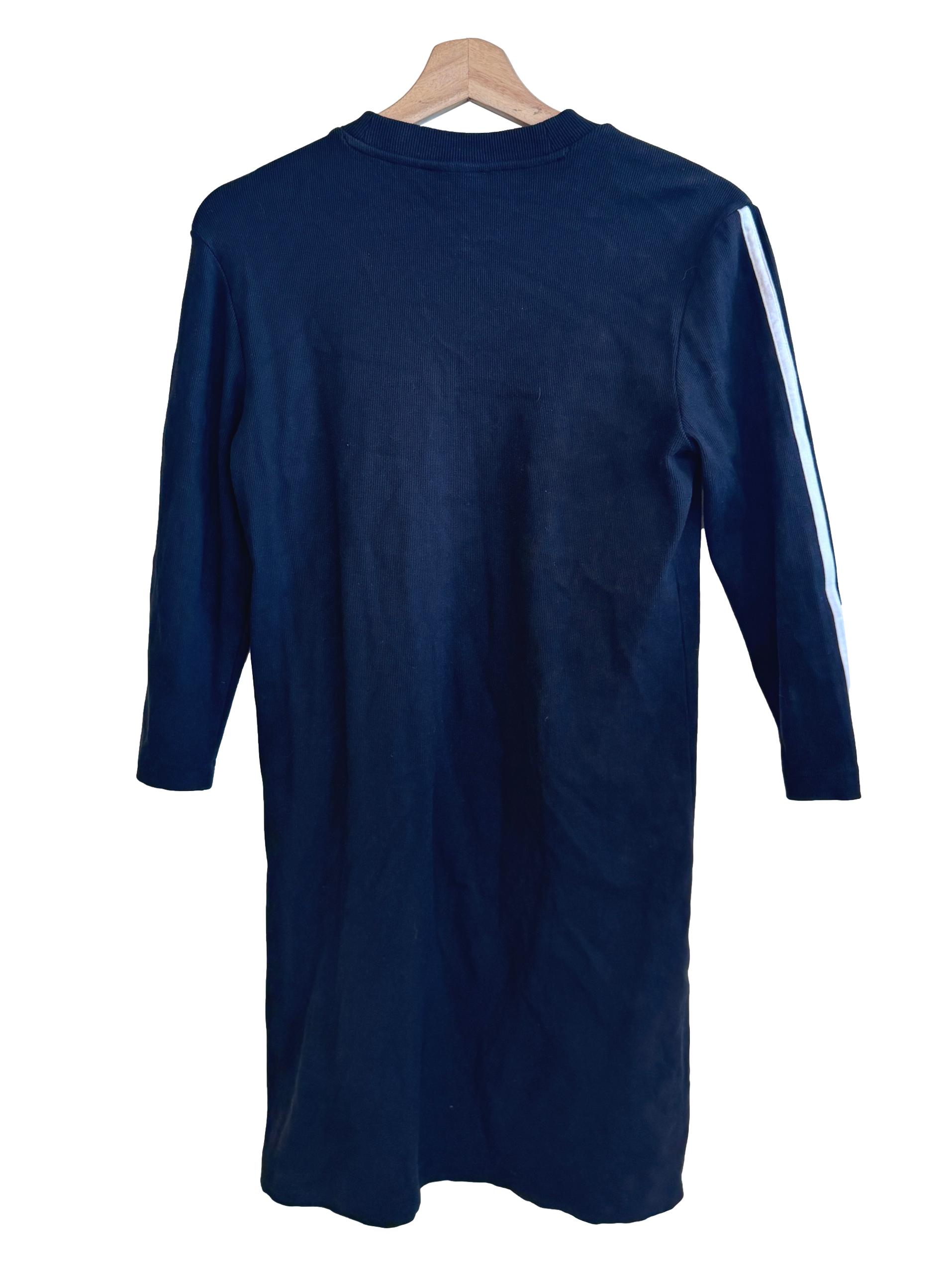 Black Textured Long Top