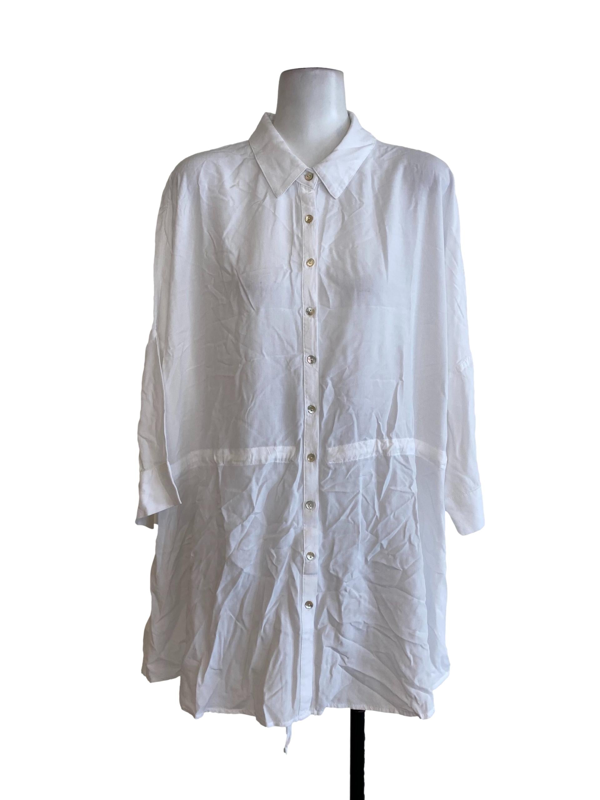 White Button Down Dress