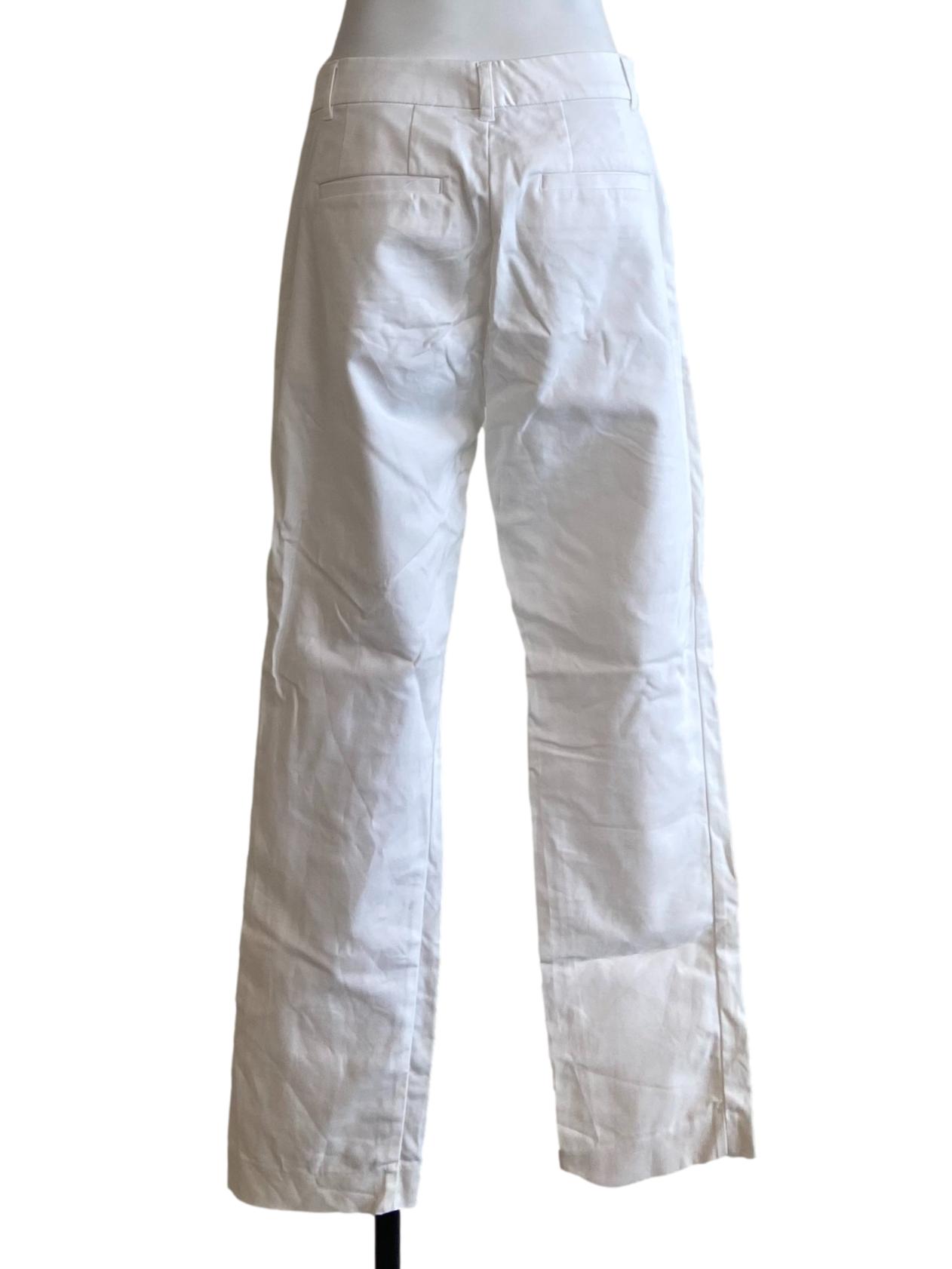 White Straight Formal Pants