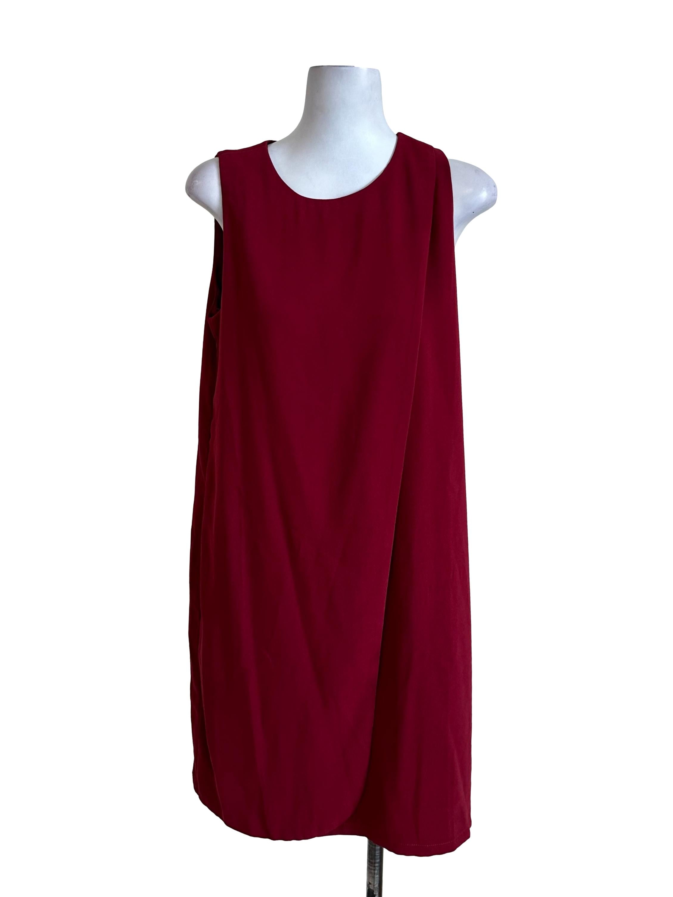 Sashay Red Round Neck Shift Dress
