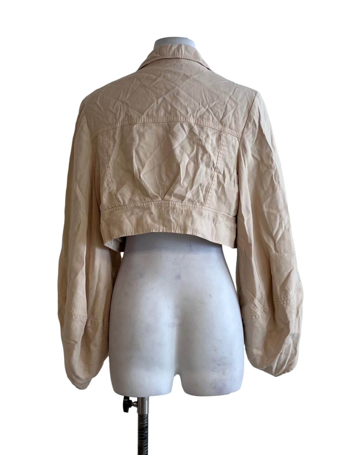 Coconut Beige Wing Collar Jacket