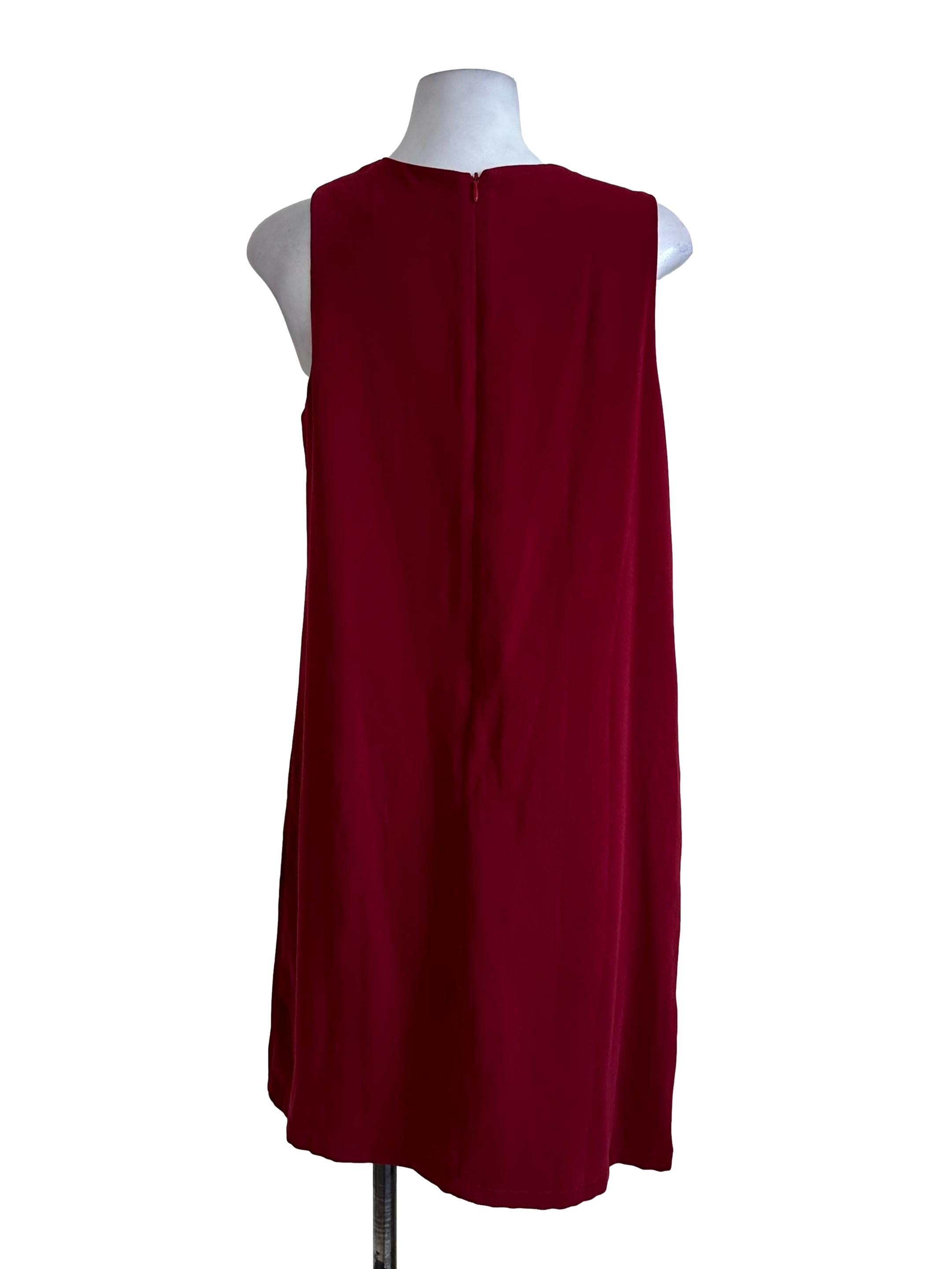 Sashay Red Round Neck Shift Dress