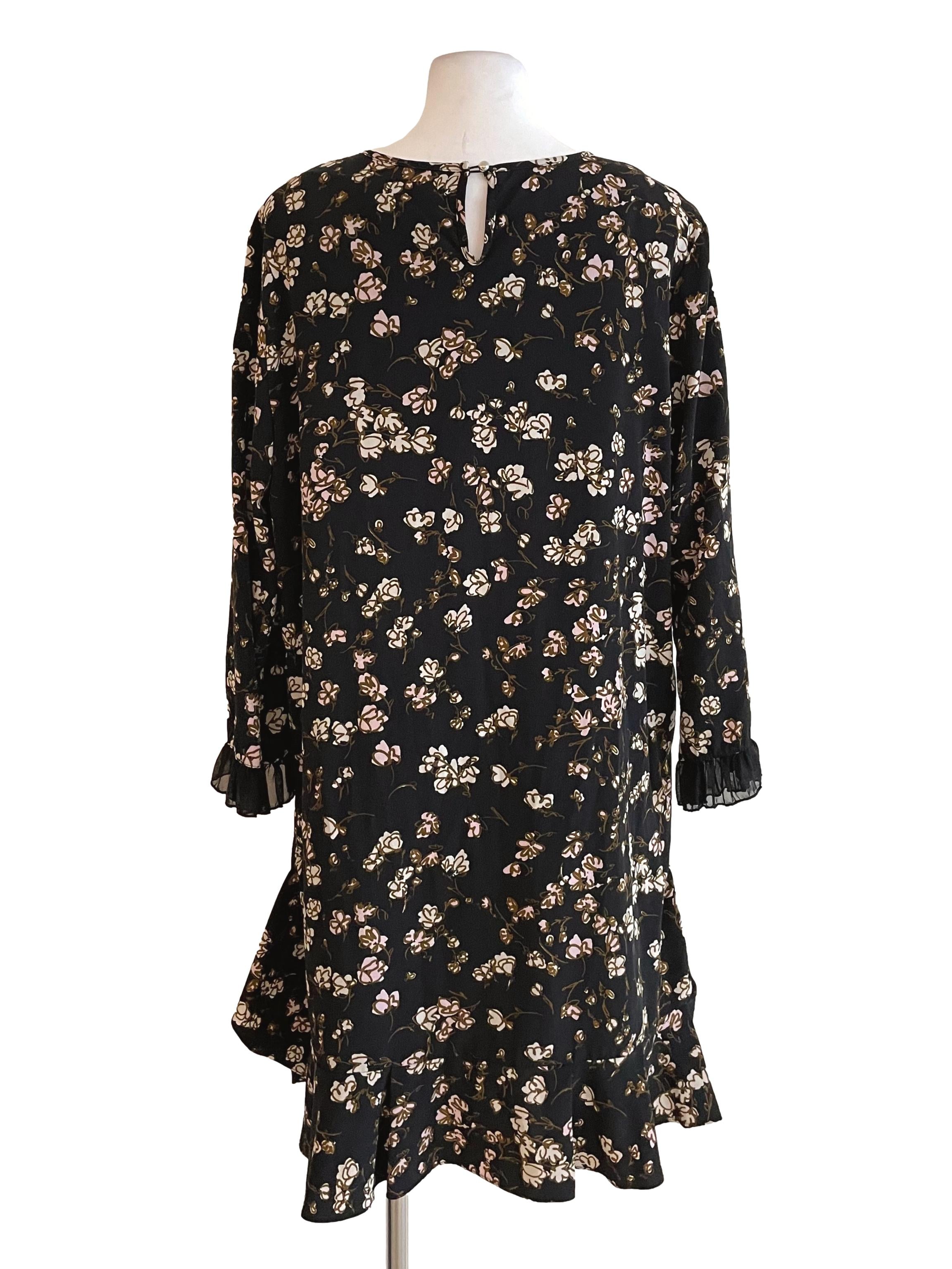 Black Floral Baggy Dress
