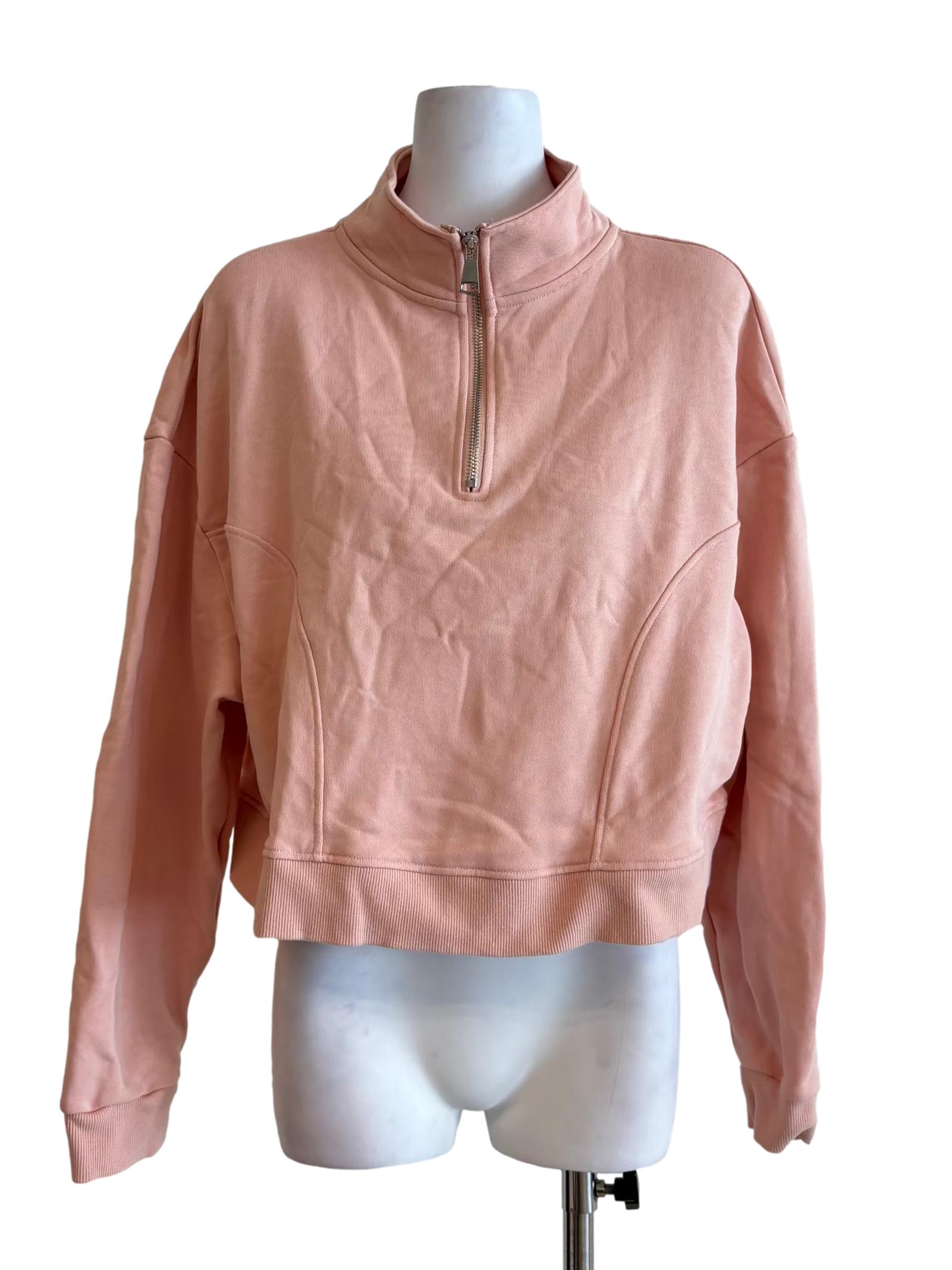 Peach Pink Zip Up Jacket