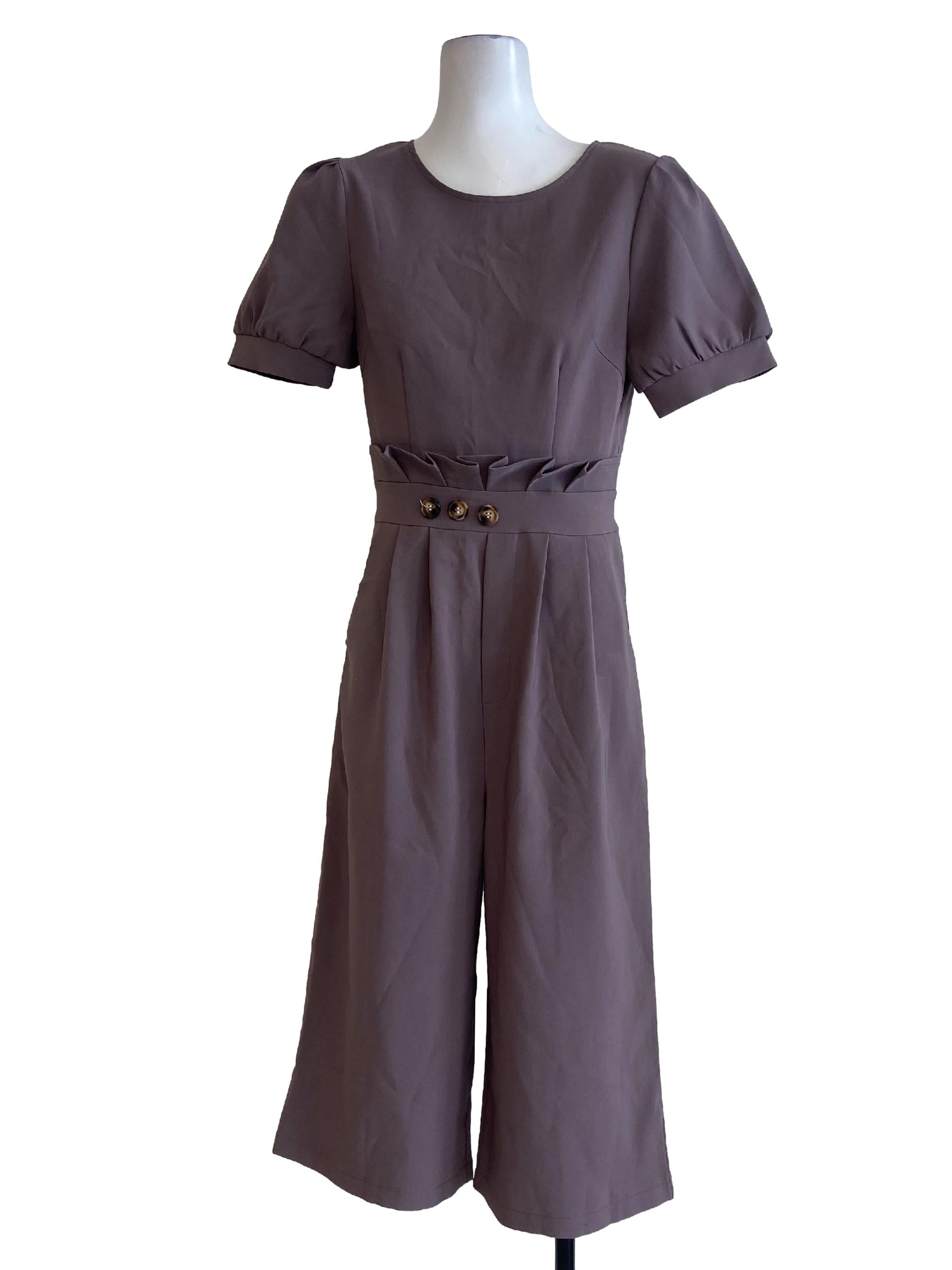Mauve Purple Twill Rompers
