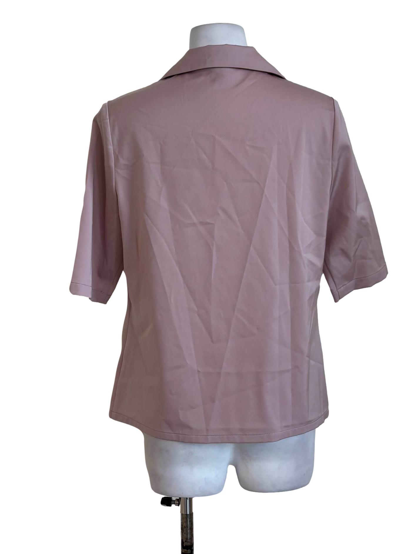Heather Button Up Satin Top