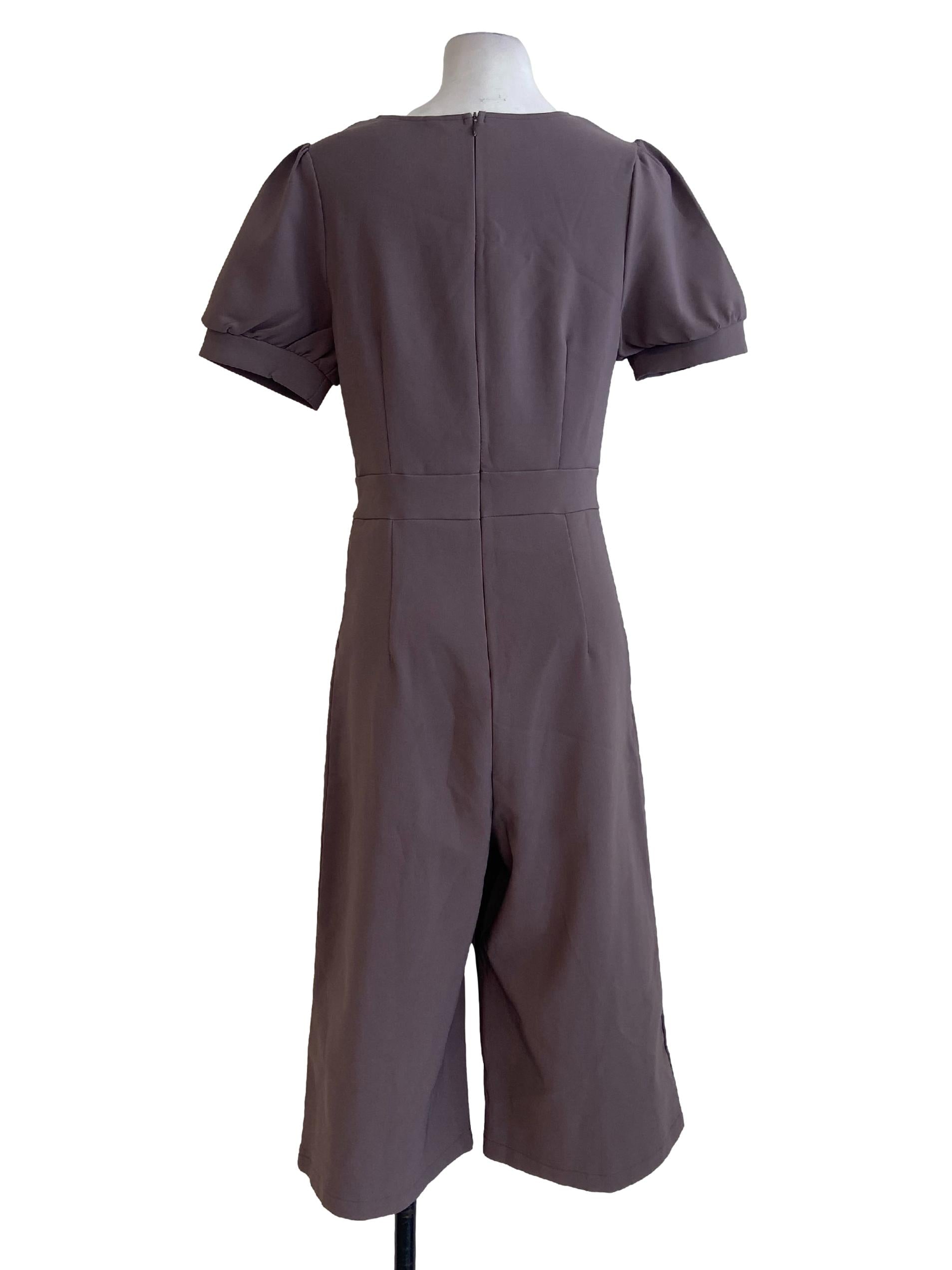 Mauve Purple Twill Rompers