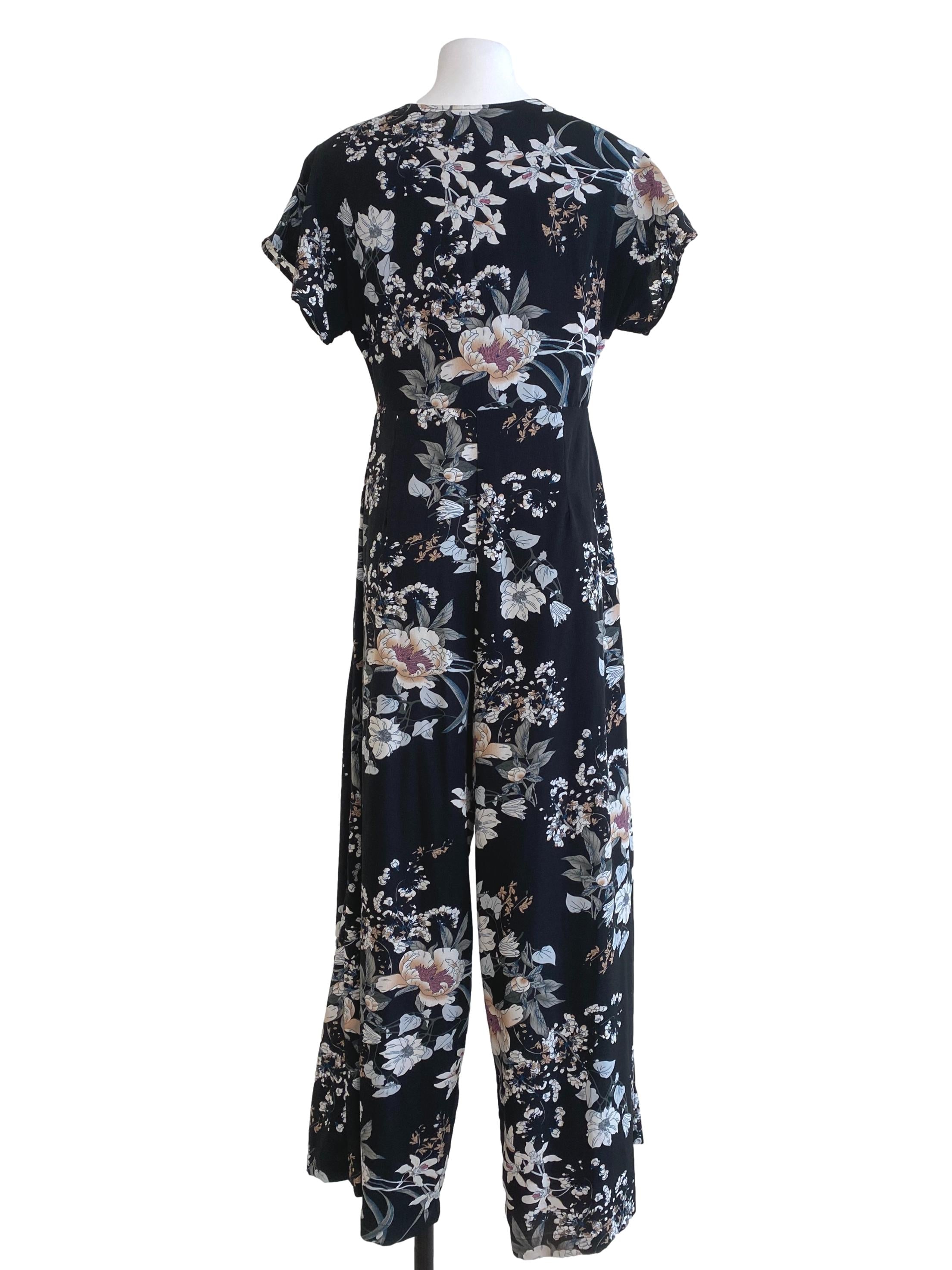 Black Floral Jumpsuits TTR