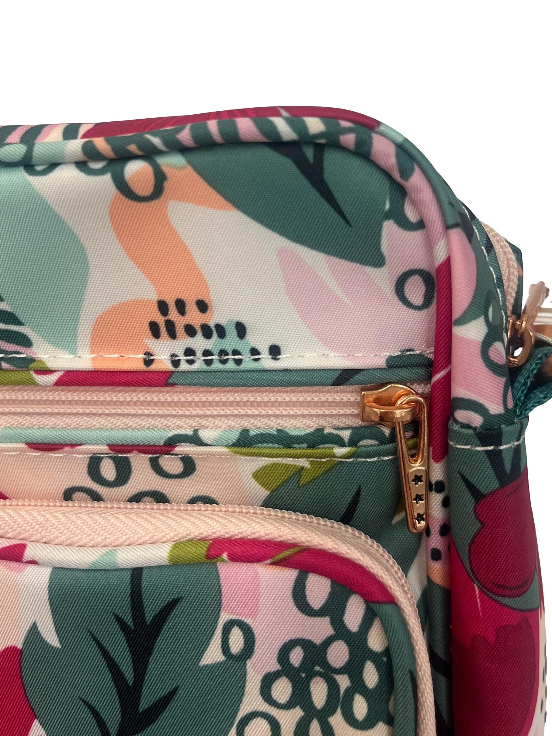 Multi-Colour Floral Mini Helix Crossbody Bag