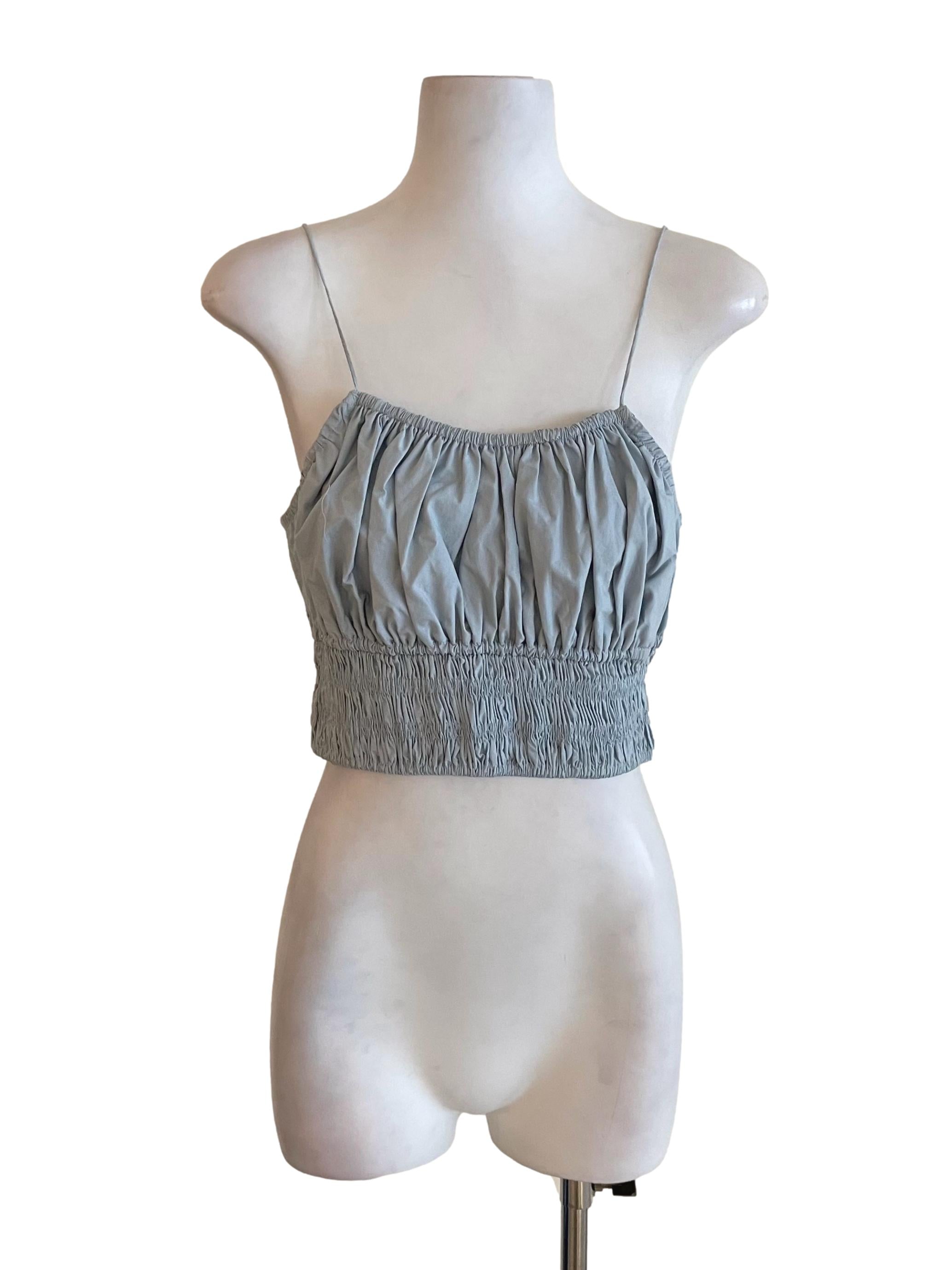 Light Stone Scrunch Mini Top