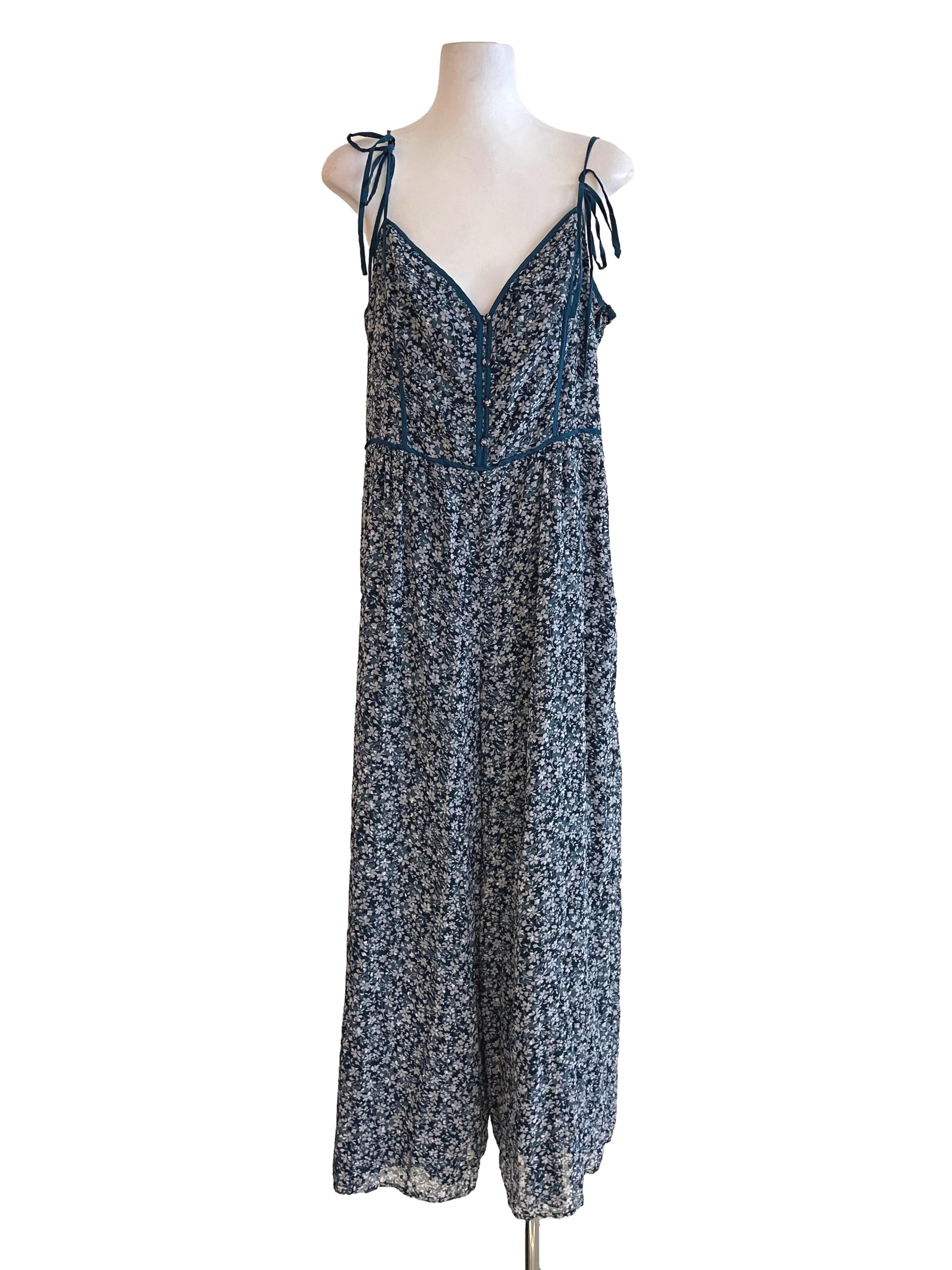 Aegean Floral V Neck Jumpsuit