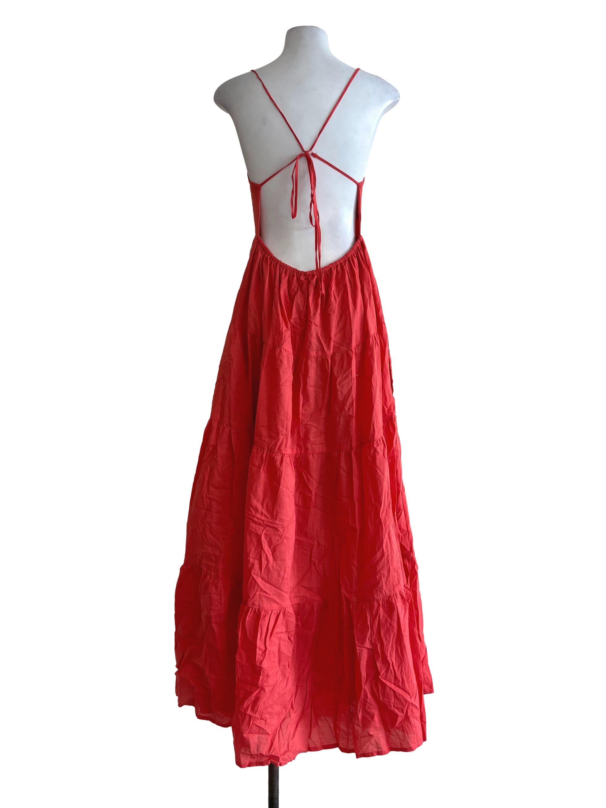 Cinnabar Spaghetti Strap A-Line Dress YHF