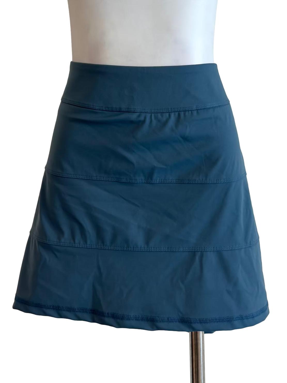 Dark Teal Plain Skorts