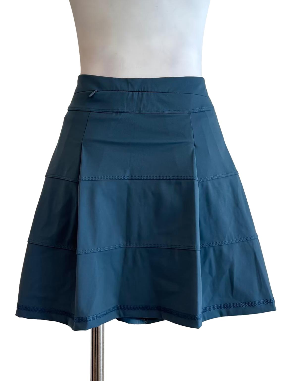 Dark Teal Plain Skorts