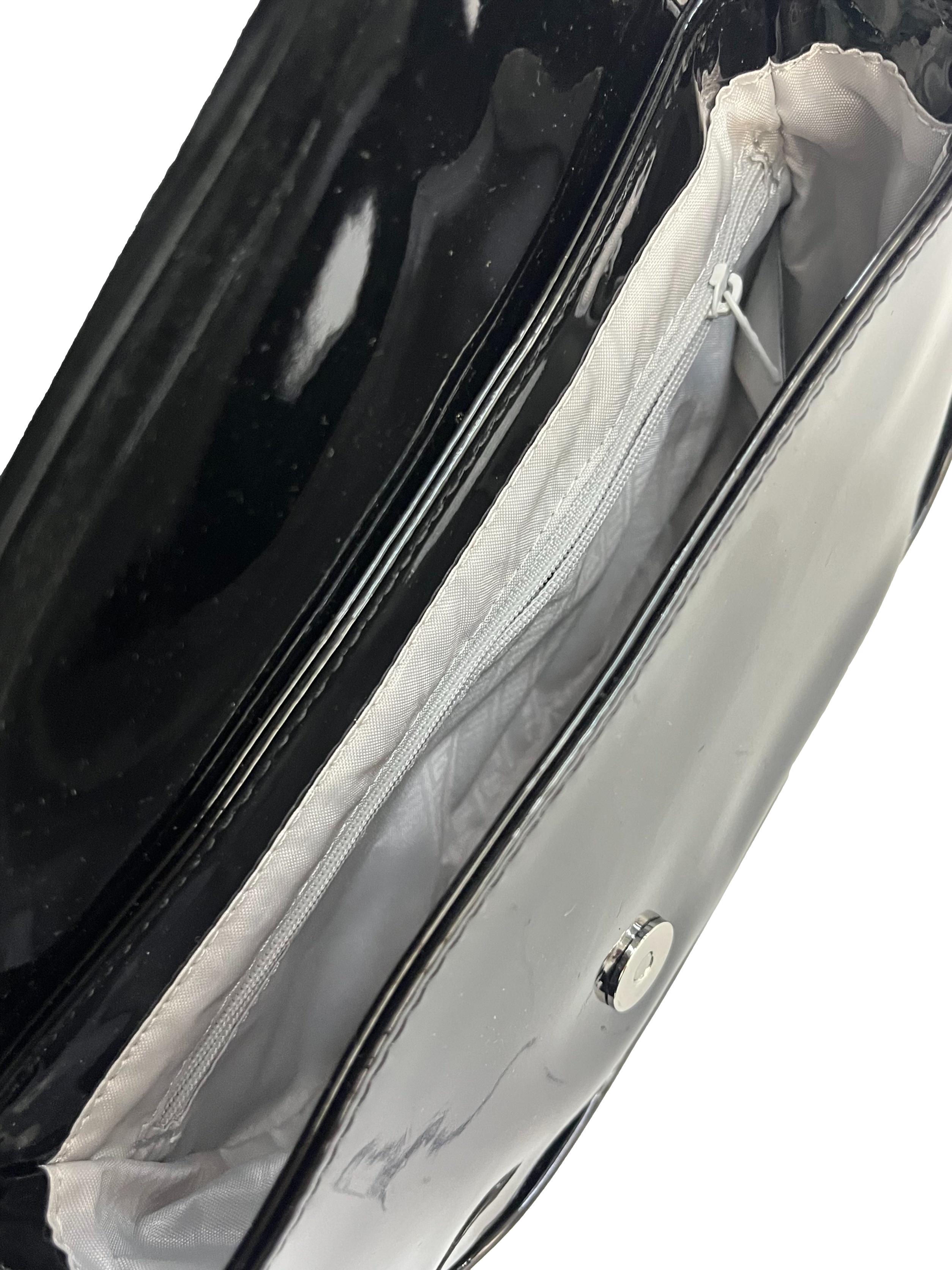 Black Glossy Saddle Bag