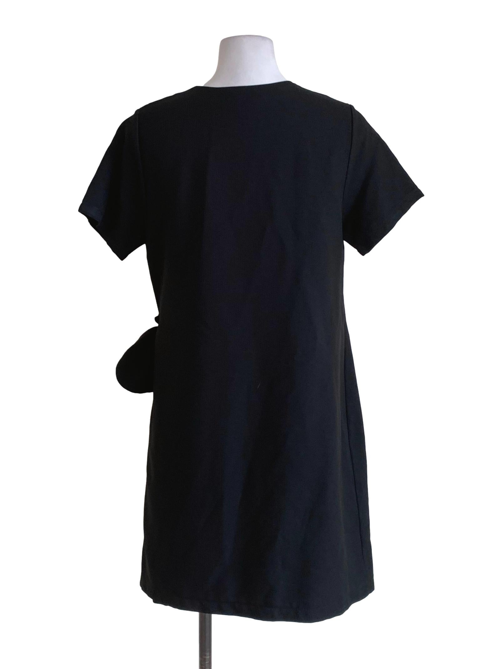 Black V-Neckline Empire Dress