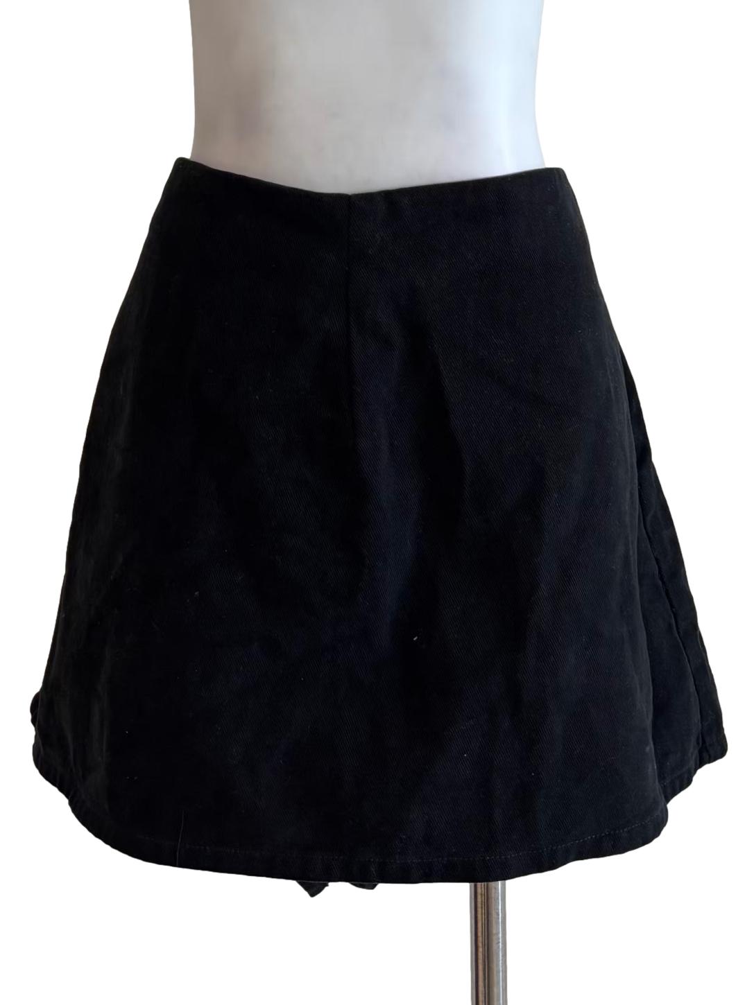 Night Black Washed Skorts