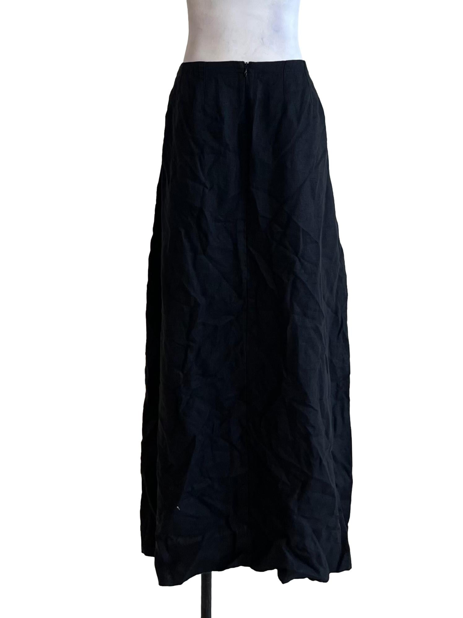 Black Plain A-Line Skirt