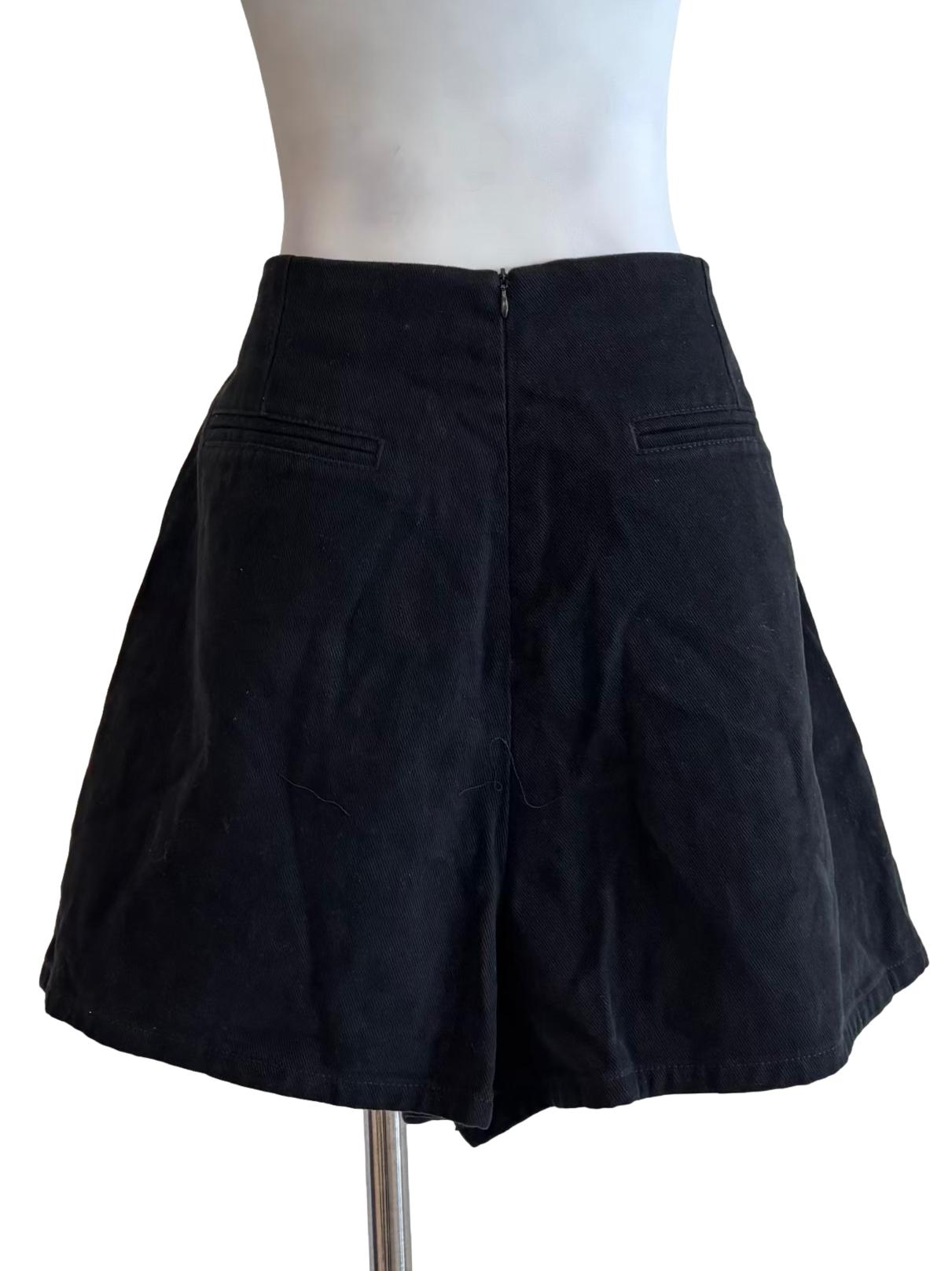 Night Black Washed Skorts