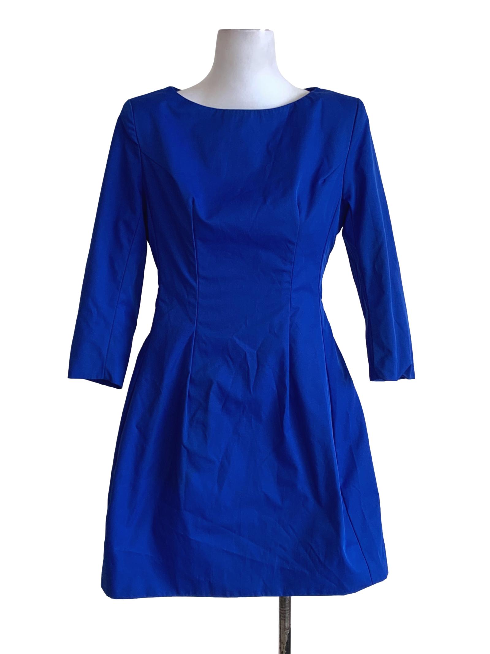 Azure Sabrina Neckline Empire Dress