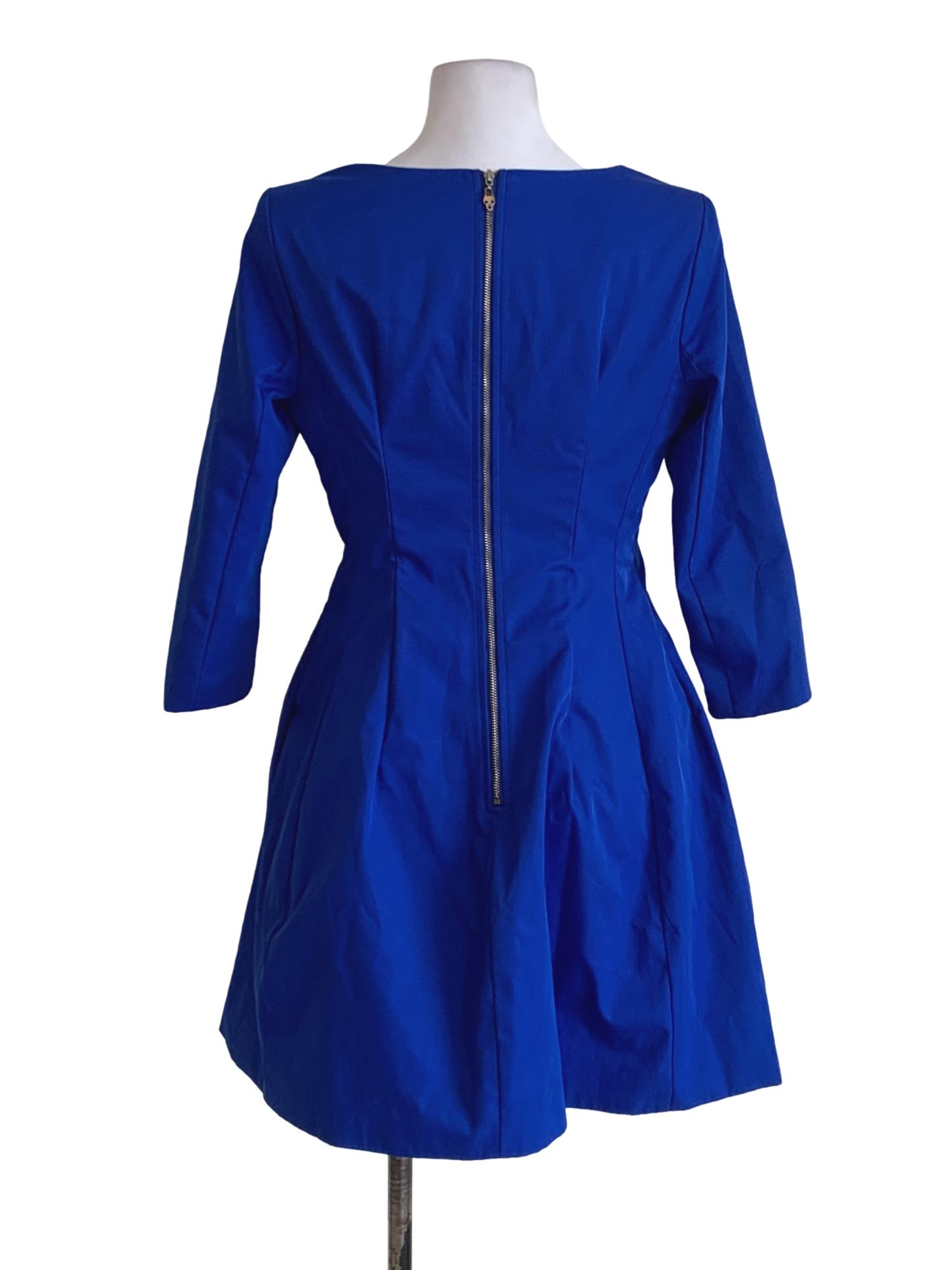 Azure Sabrina Neckline Empire Dress