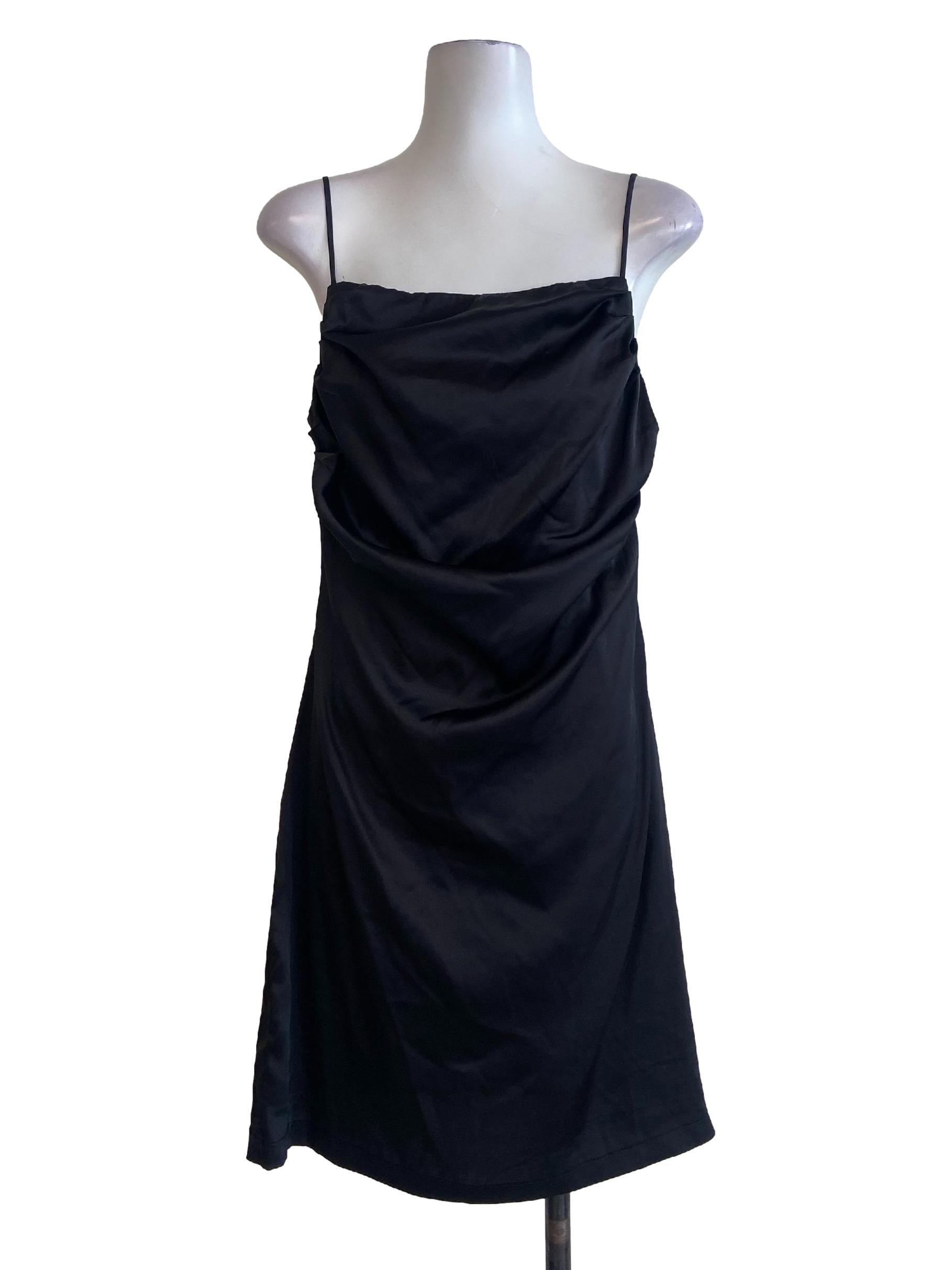 Oil Black Slip Dress