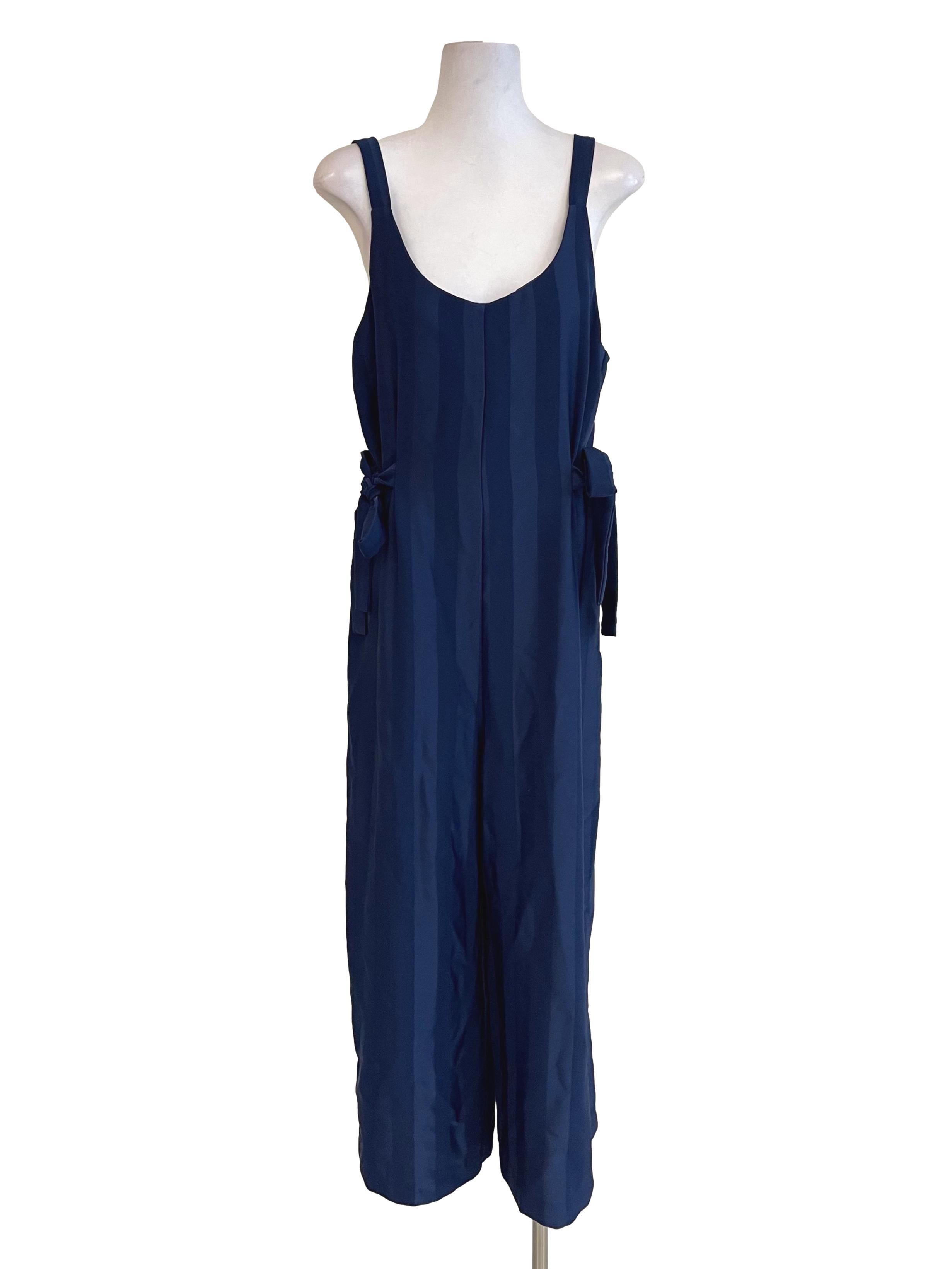 Navy Awning Stripe Jumpsuit