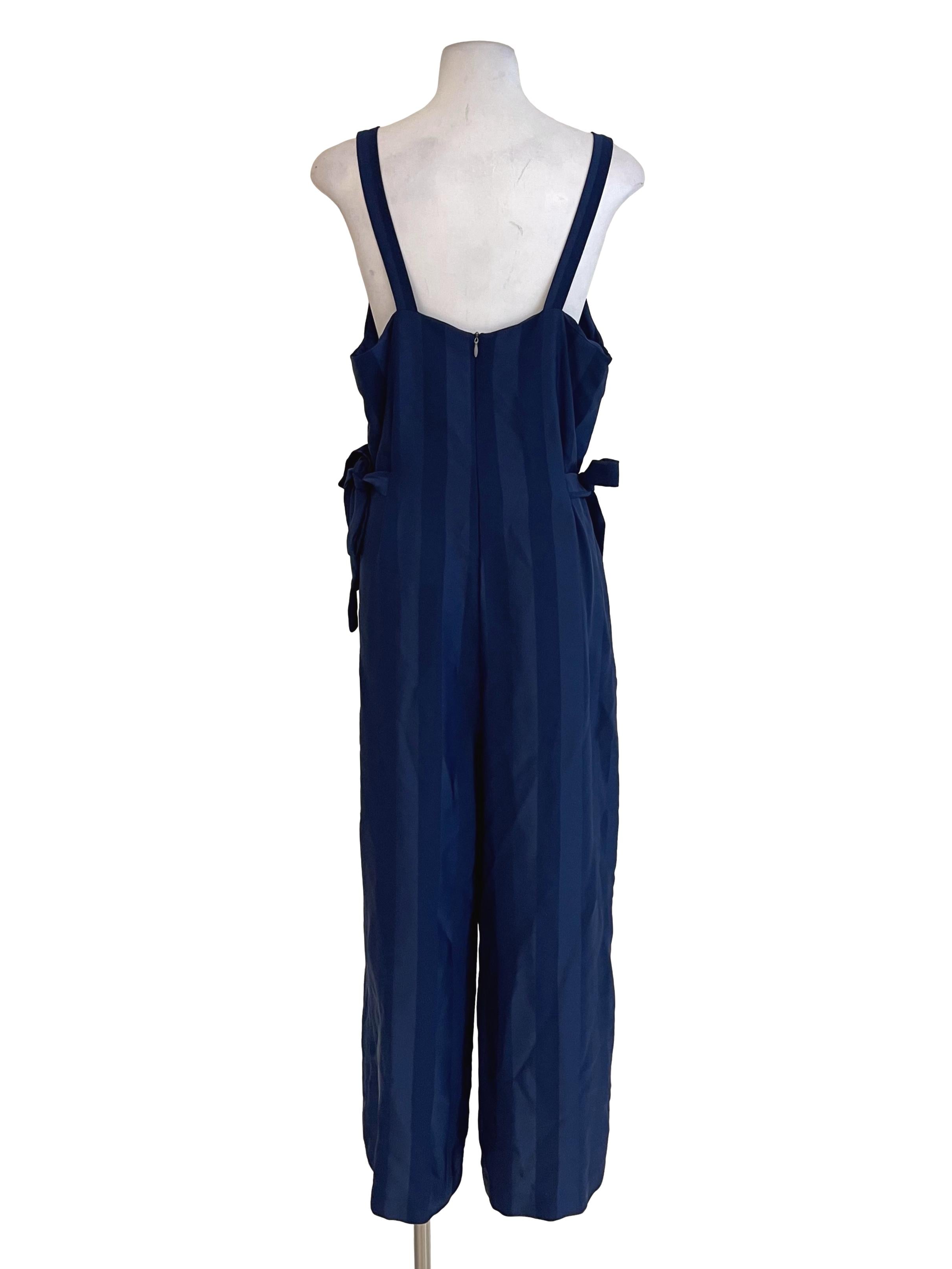 Navy Awning Stripe Jumpsuit